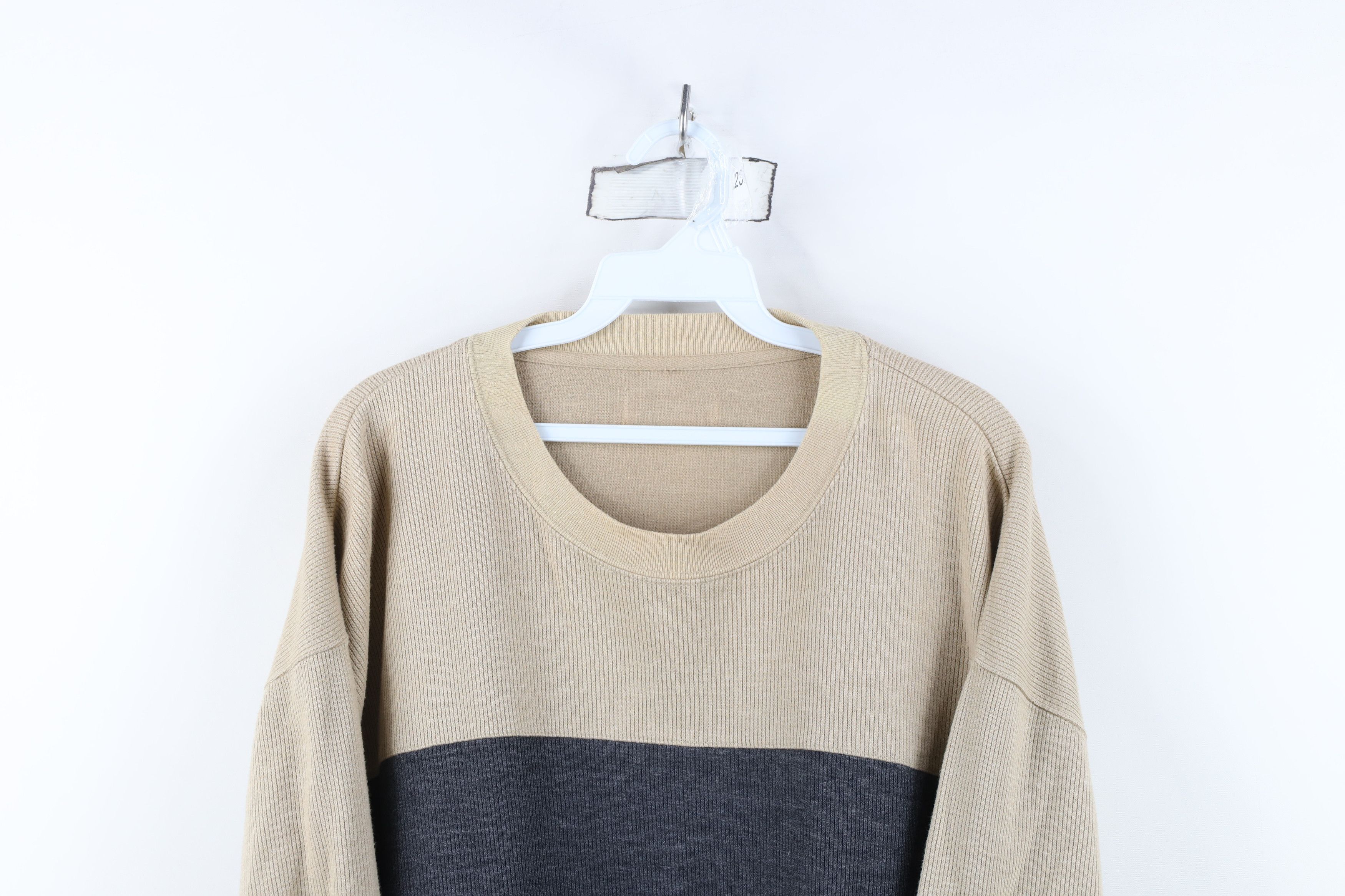 Vintage Vintage 90s Y2K Streetwear Ribbed Knit Long Sleeve T-Shirt Size US XL / EU 56 / 4 - 2 Thumbnail