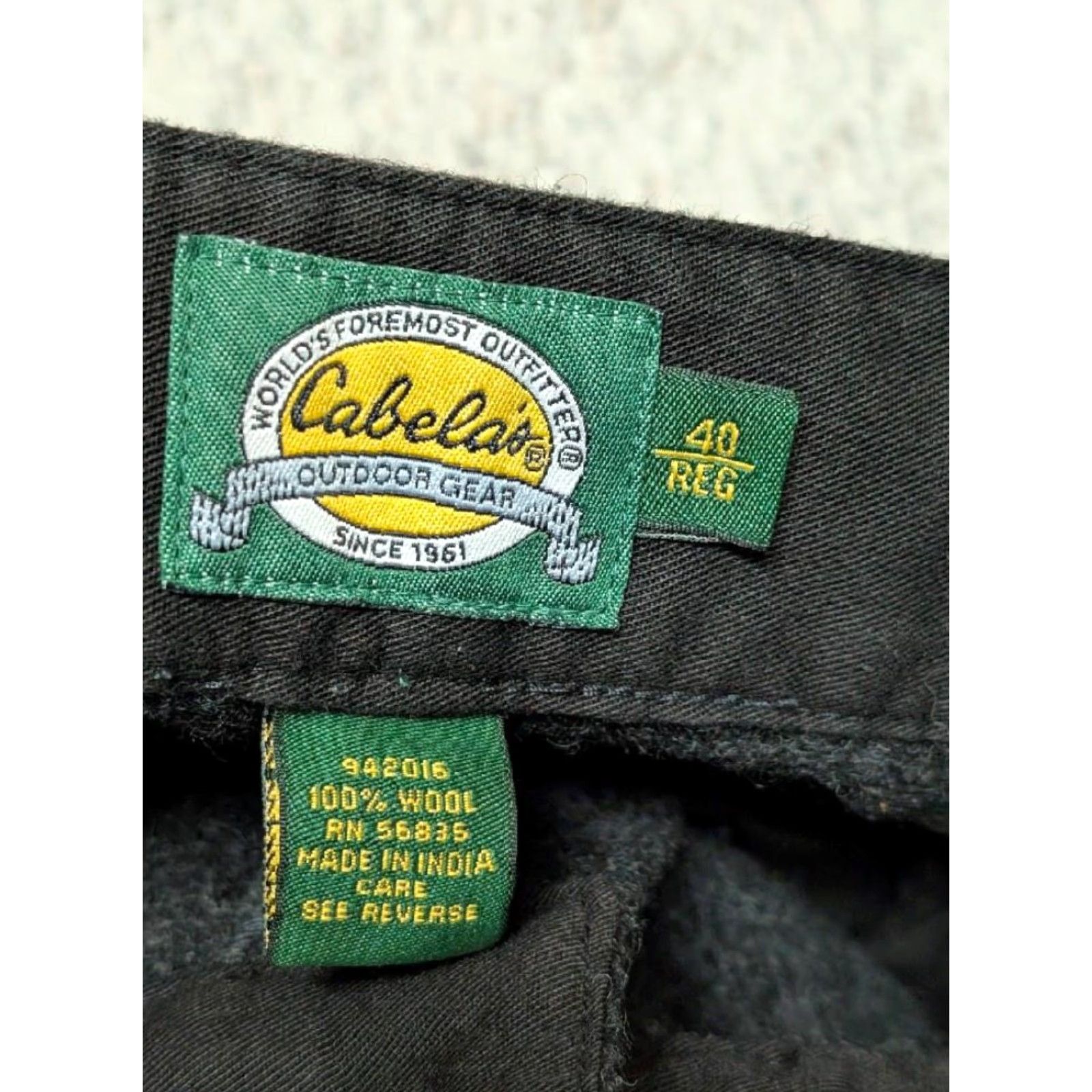 Vintage Cabela's Pants Wool Cargo 40x36 Gray Charcoal Mens 100% Wool Cargo Pants Mens 40x36 Charcoal Gray Black Size US 40 / EU 56 - 4 Thumbnail