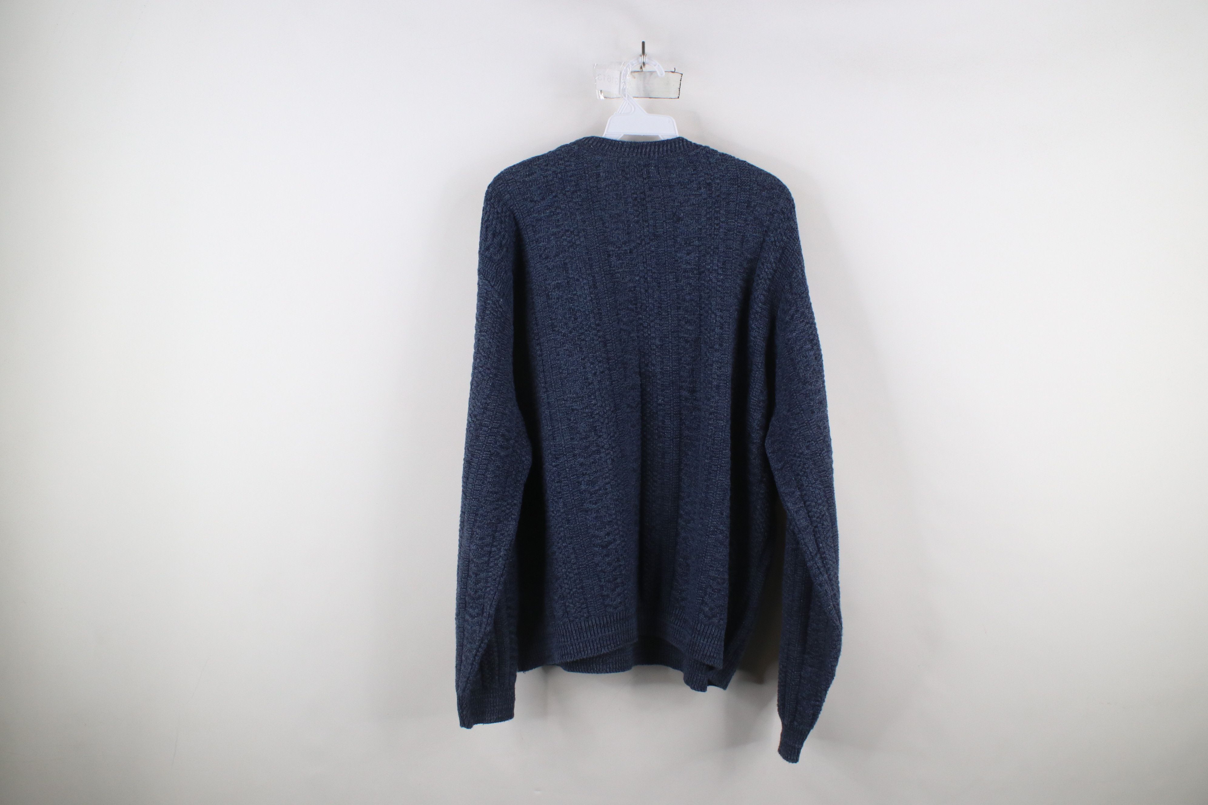 Vintage Vintage 90s Streetwear Heavyweight Textured Crewneck Sweater Size US XL / EU 56 / 4 - 6 Thumbnail