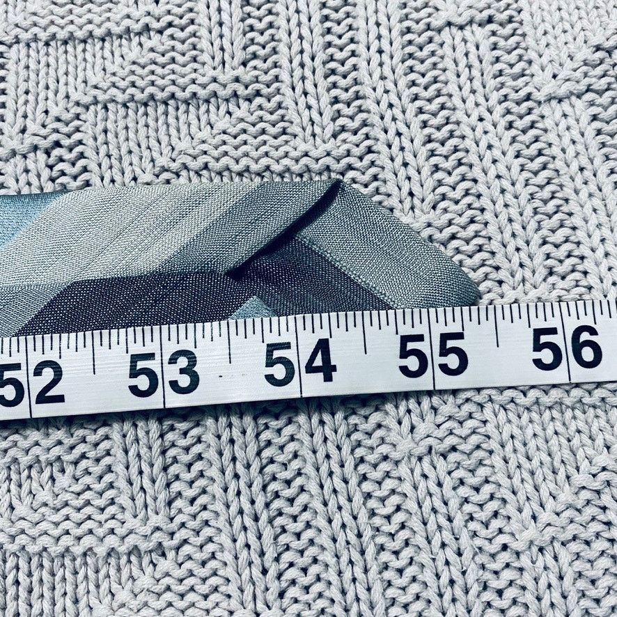 Vintage Vintage gray silver blue ombre silk skinny tie Size ONE SIZE - 4 Thumbnail