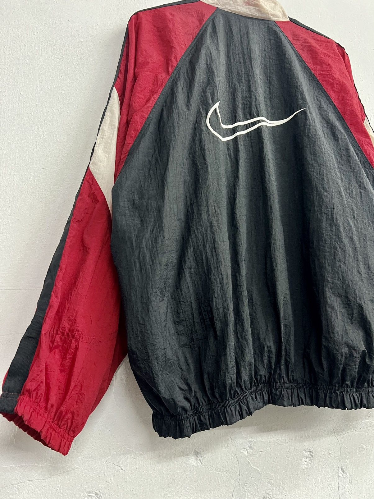 Nike × Vintage Vintage 90s Nike Windbreaker Zipper Jacket Size US XL / EU 56 / 4 - 15 Thumbnail