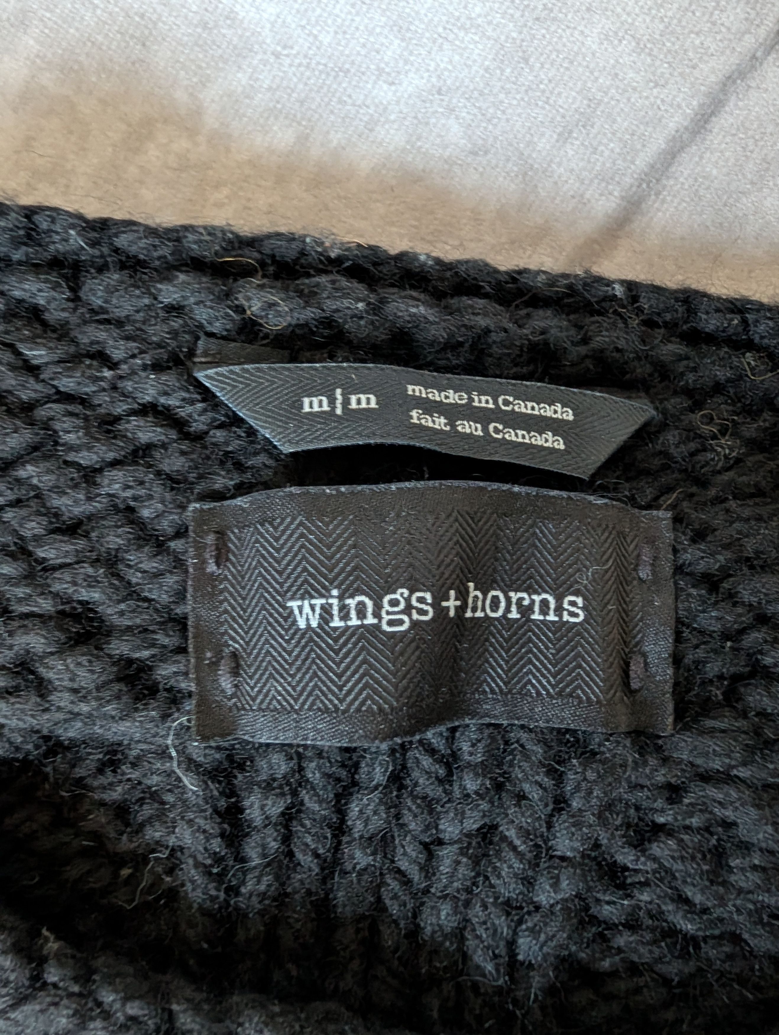 Wings + Horns Handknit Peruvian Wool Crewneck Size US M / EU 48-50 / 2 - 4 Thumbnail