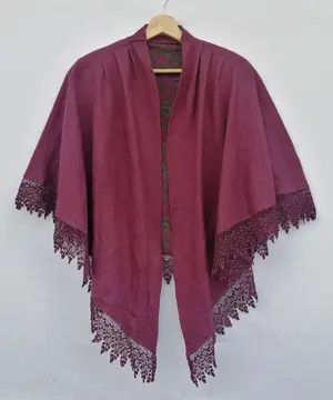 Japanese Brand Vintage Marseille Elegant Fashion Wool cape shawls Size ONE SIZE - 2 Thumbnail