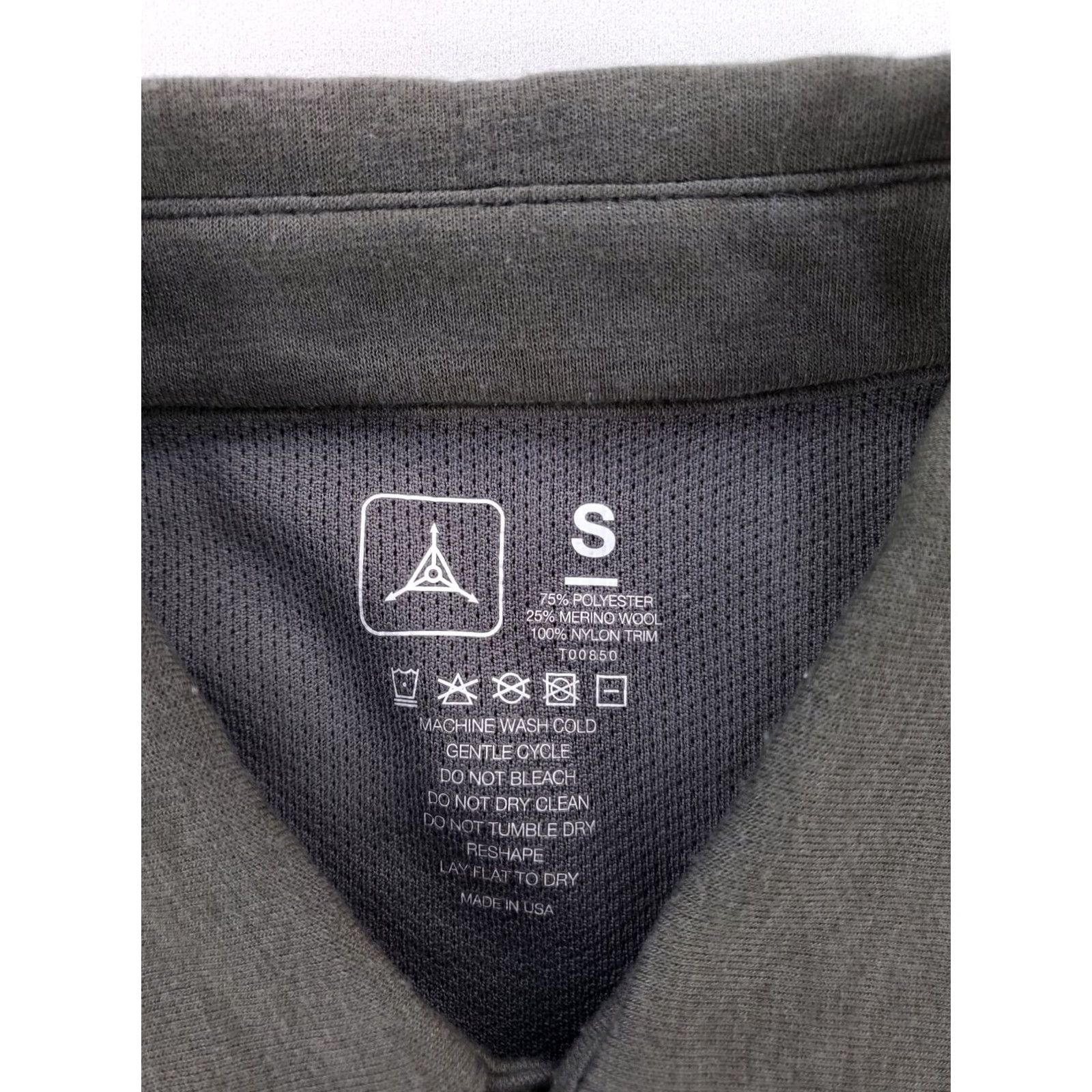 Vintage Triple Aught Design Polo Shirt Long Sleeve Merino Wool Polyester Gray S Mens Small Size US S / EU 44-46 / 1 - 2 Thumbnail