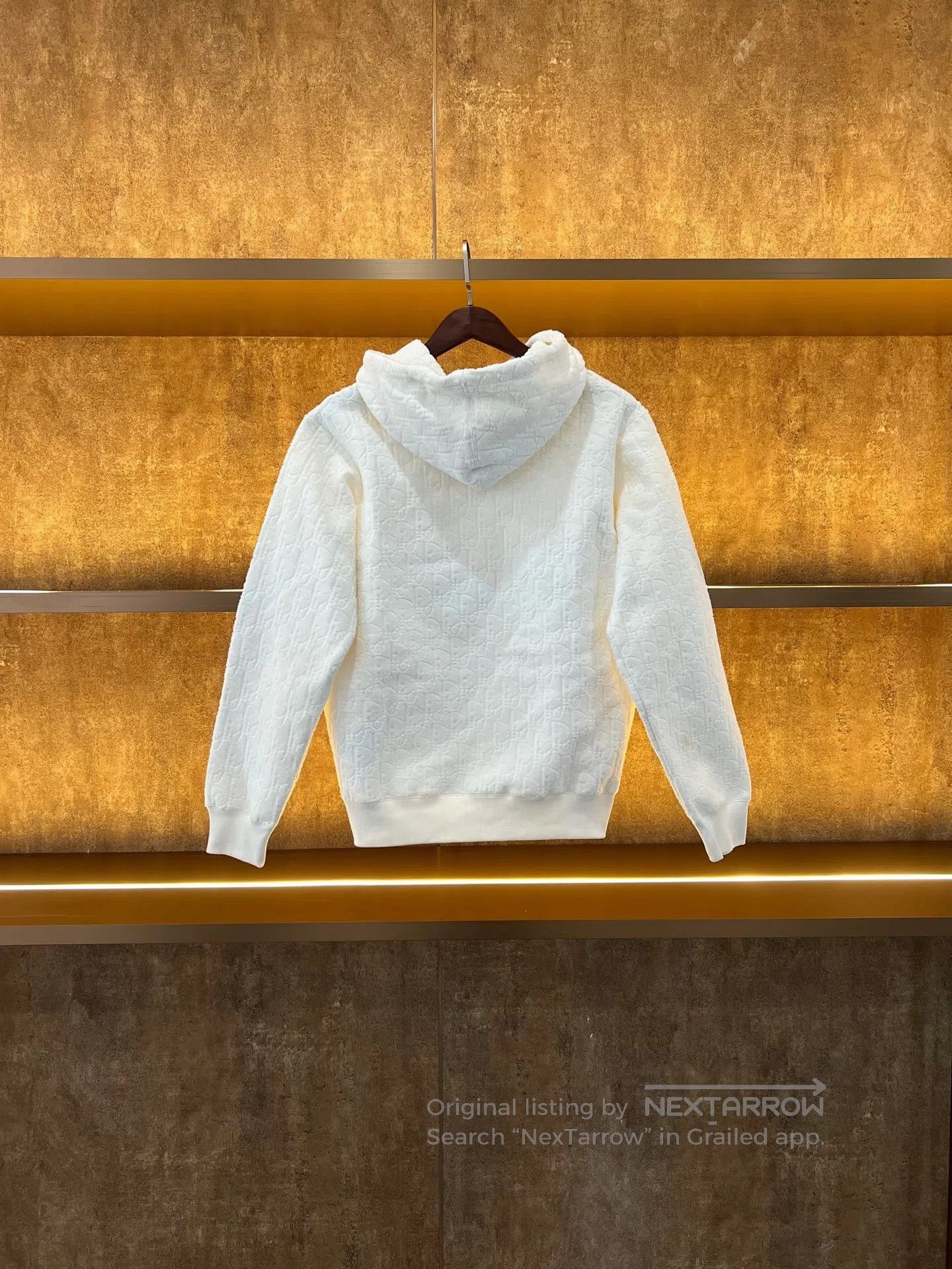 Dior Dior White All-Over Print Terry Hoodie| Size S / US 4 / IT 40 - 2 Thumbnail