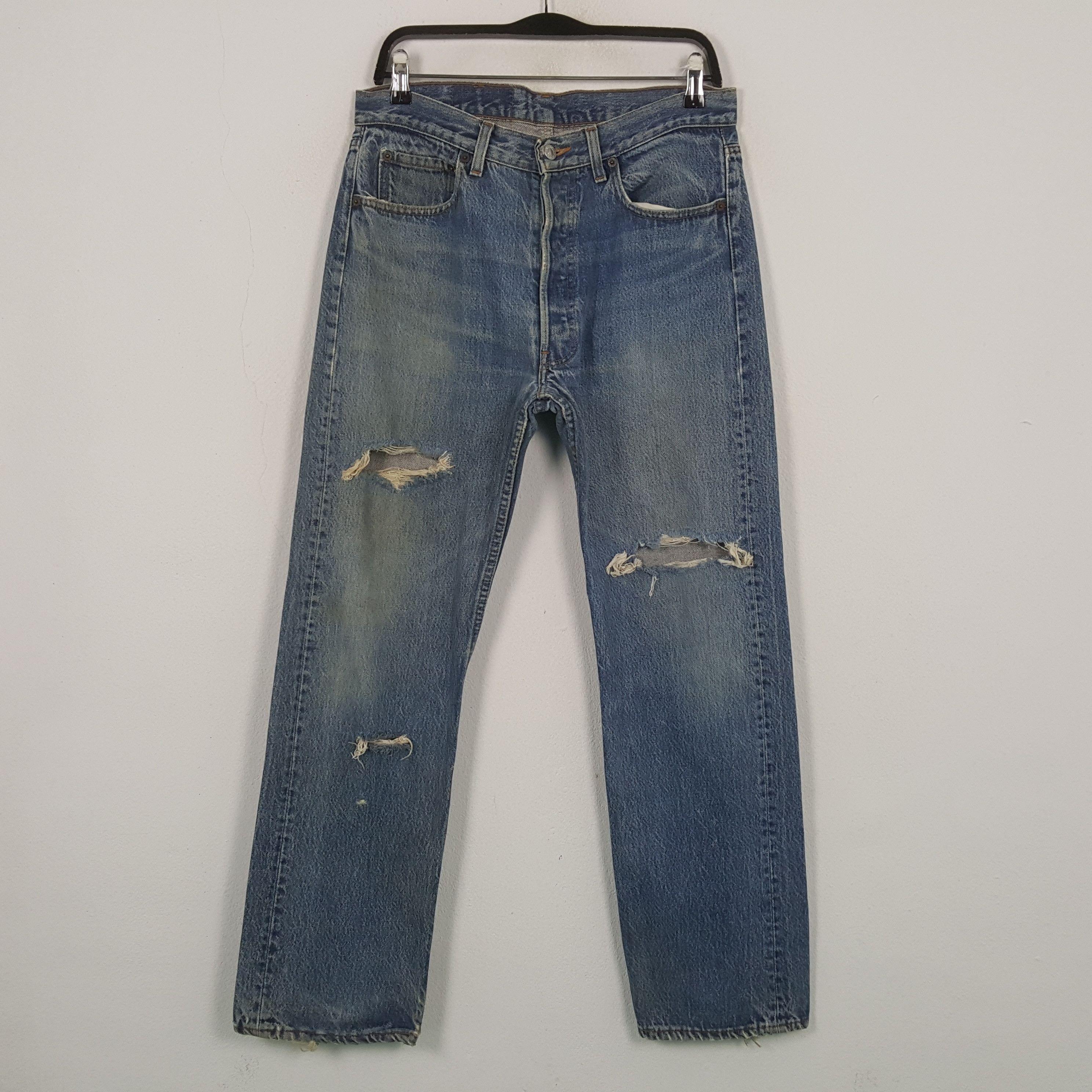 Levi's Levis Streetwear Style Distressed Jeans RR9 Size US 33 - 1 Thumbnail