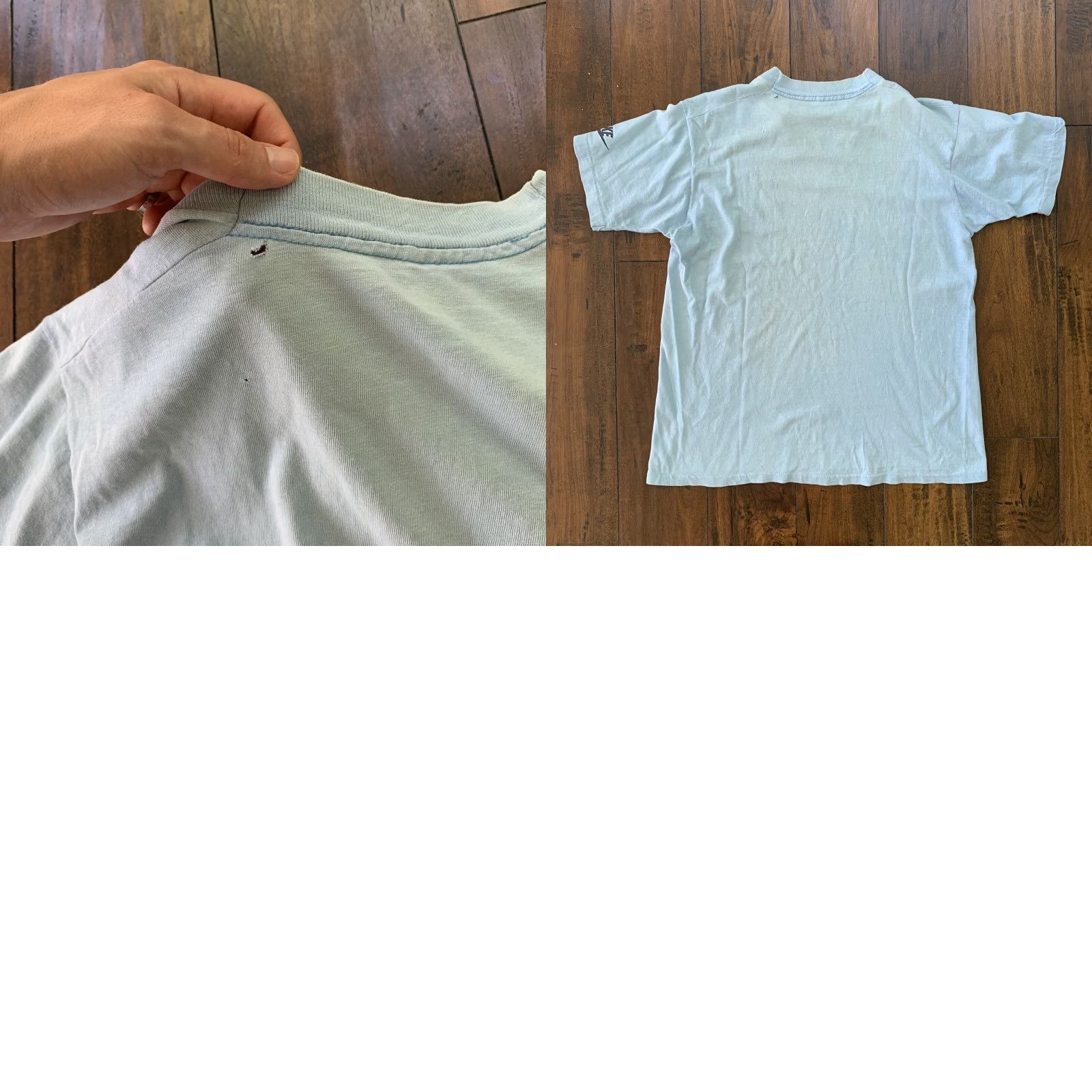Nike VINTAGE Nike T Shirt Mens 1979 Pre Trail Run Prefontaine Tee 70s Pinwheel Geisha Blue L Mens Size US L / EU 52-54 / 3 - 8 Thumbnail