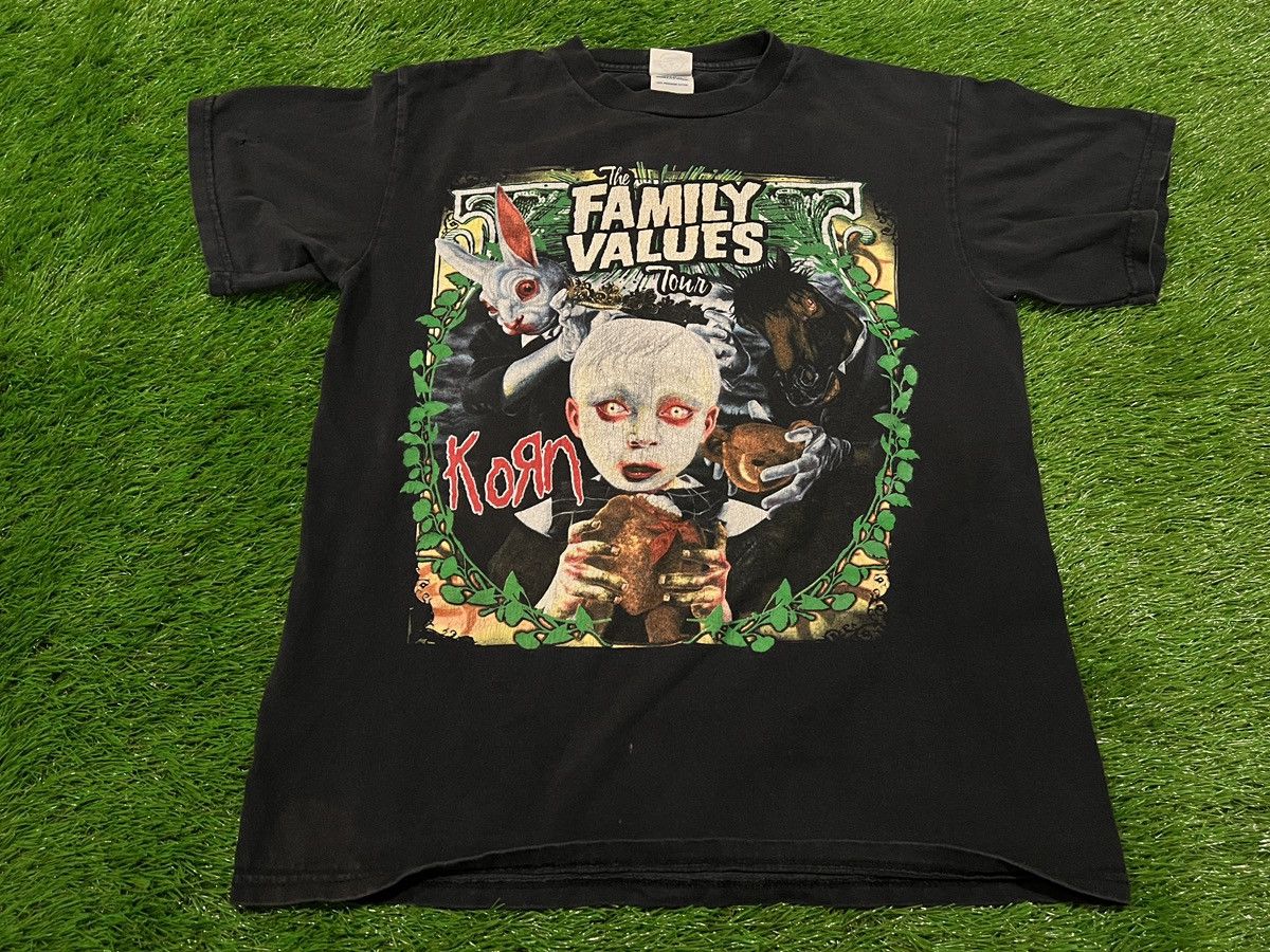 Band Tees × Vintage Vintage KORN - The Family Values Tour 2006 Double Sided Tee Size US M / EU 48-50 / 2 - 1 Thumbnail