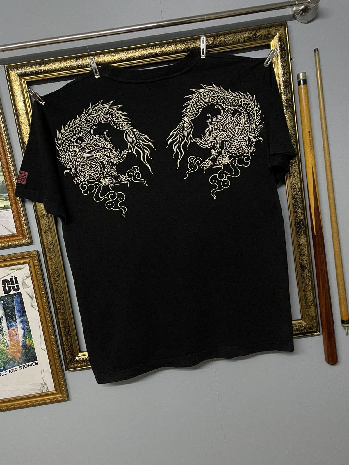Japanese Brand Vintage 1990s Japan Designer Generate Sukajan Embroidery Tee Size US M / EU 48-50 / 2 - 6 Thumbnail