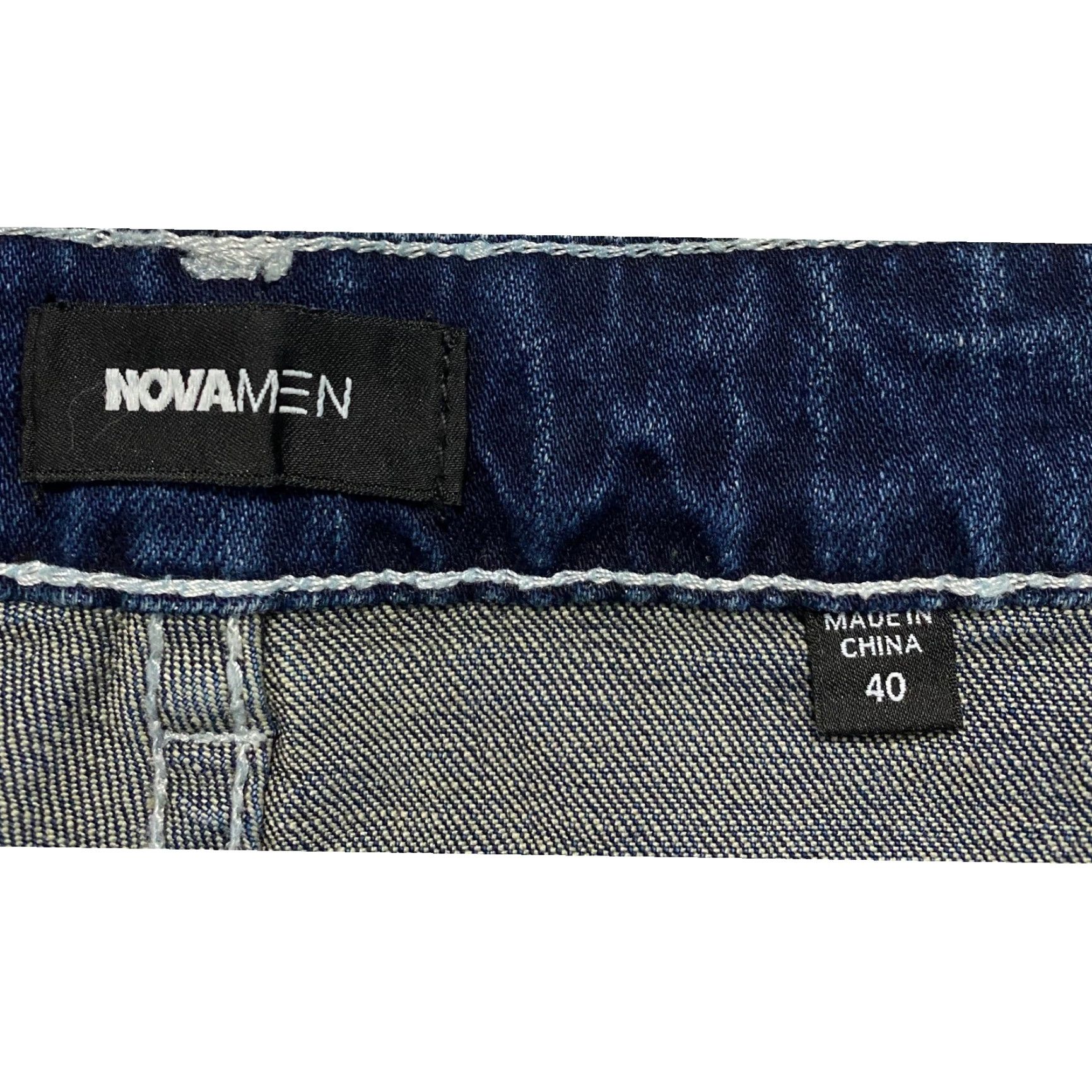 Vintage Novamen Carpenter Jeans Mens 40 Blue Denim Jeans Wide-Leg Relaxed Fit Utility Pockets Cargo Pocket Straight Leg Nascent? Size US 40 / EU 56 - 4 Thumbnail