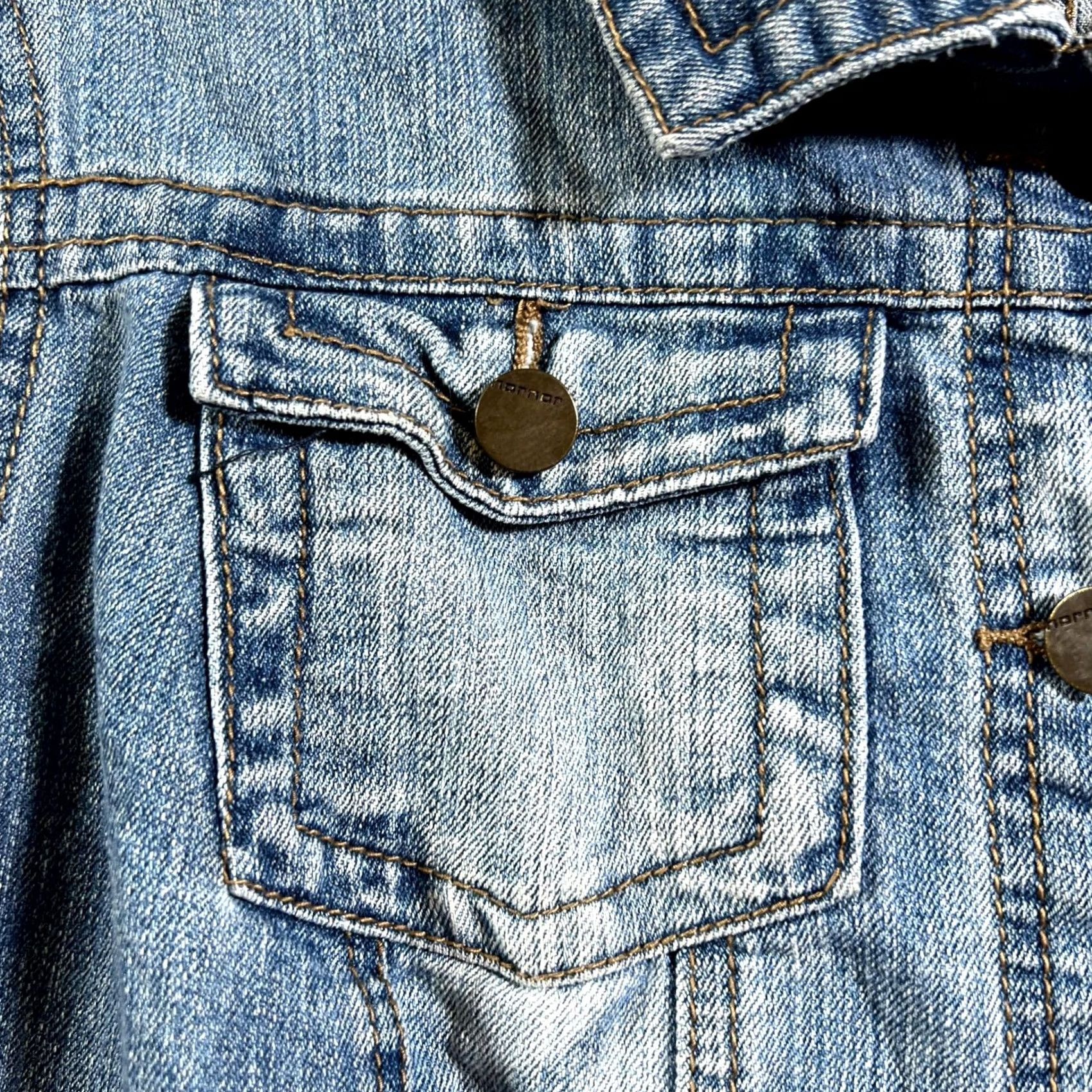 Vintage JouJou Jacket Womens 1X Blue Denim Button Front Trucker VTG Style Casual Leather? Size XL / US 12-14 / IT 48-50 - 5 Thumbnail