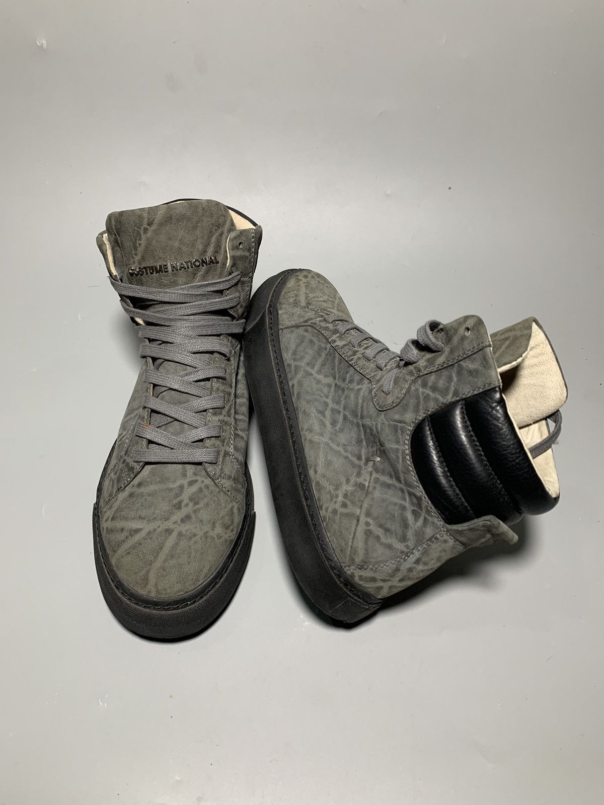 Costume National COSTUME NATIONAL HOMME LEATHER HIGH TOP SNEAKER Size US 7.5 / EU 40-41 - 1 Thumbnail