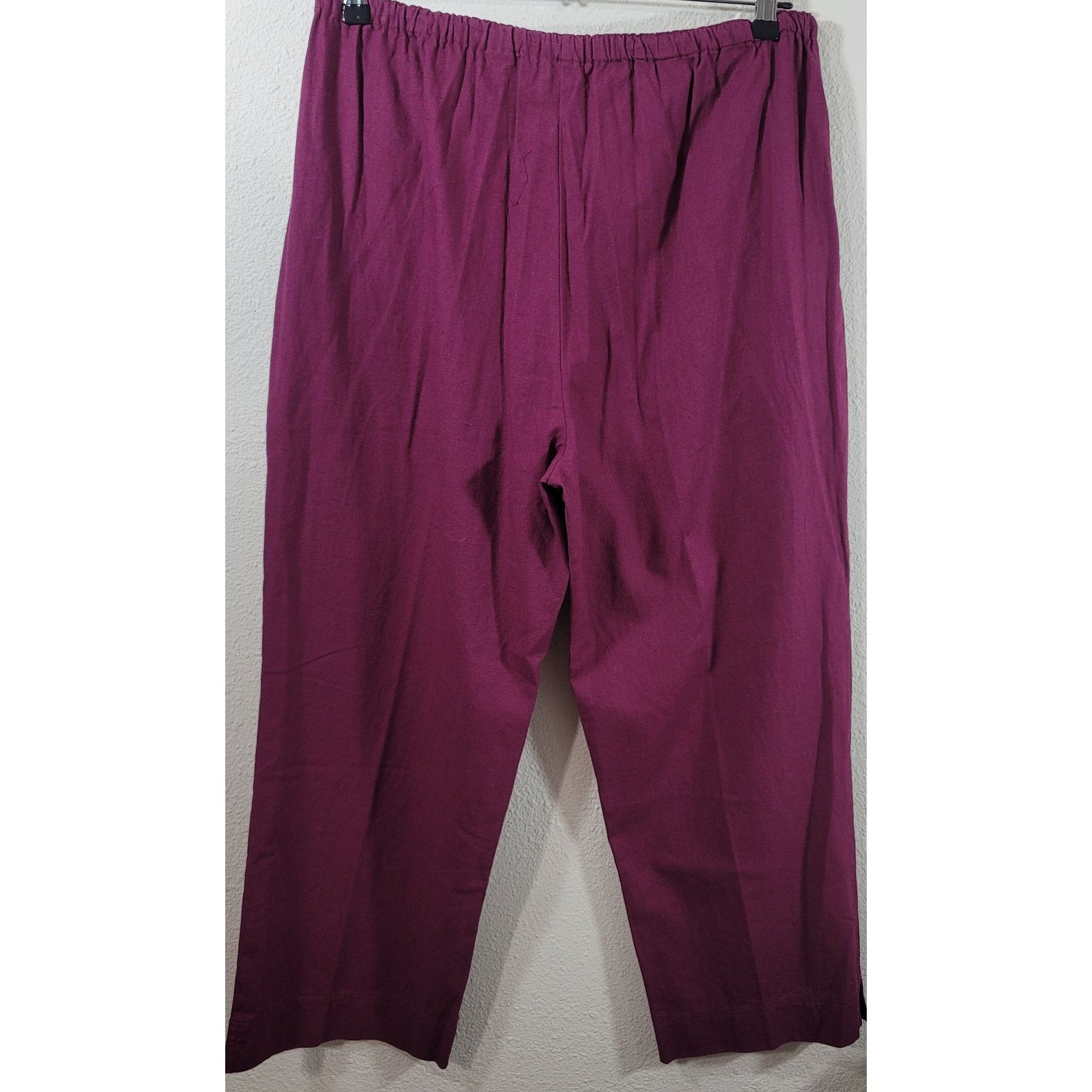 Other Three Hearts Burgundy Cropped Drawstring Pants XL NWT Size 34" / US 12 / IT 48 - 3 Thumbnail