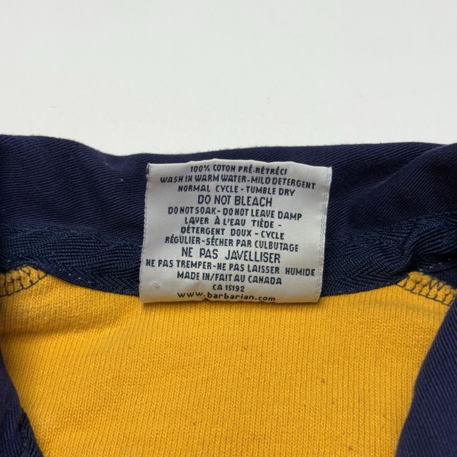 Barbarian Vintage Barbarian Rugby Wear Shirt Mens XL 22x29 Yellow Magg Size US XL / EU 56 / 4 - 13 Thumbnail