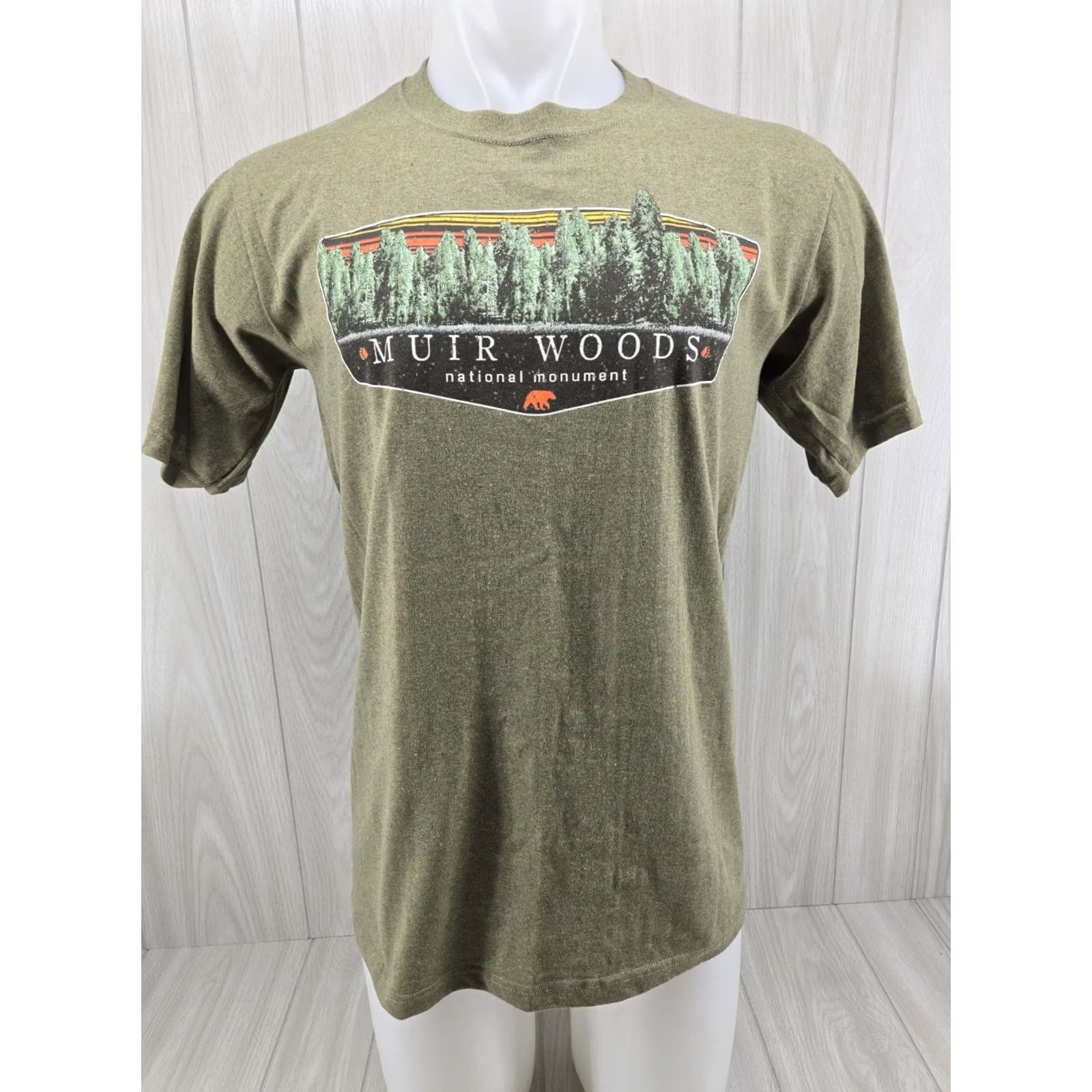 Vintage Muir Woods National Monument Eco Mountain Green T-Shirt Mens L Souvenir Tee Size US L / EU 52-54 / 3 - 2 Thumbnail