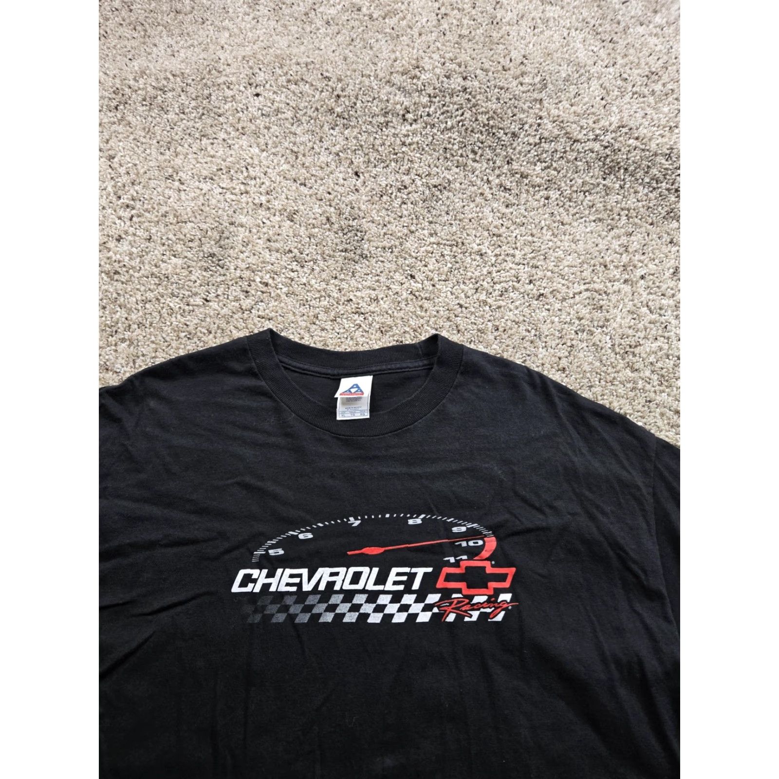 Vintage Vintage Chevrolet Racing Shirt Mens XL Black Graphic Tee Car Speedometer Y2K Size US XL / EU 56 / 4 - 3 Thumbnail