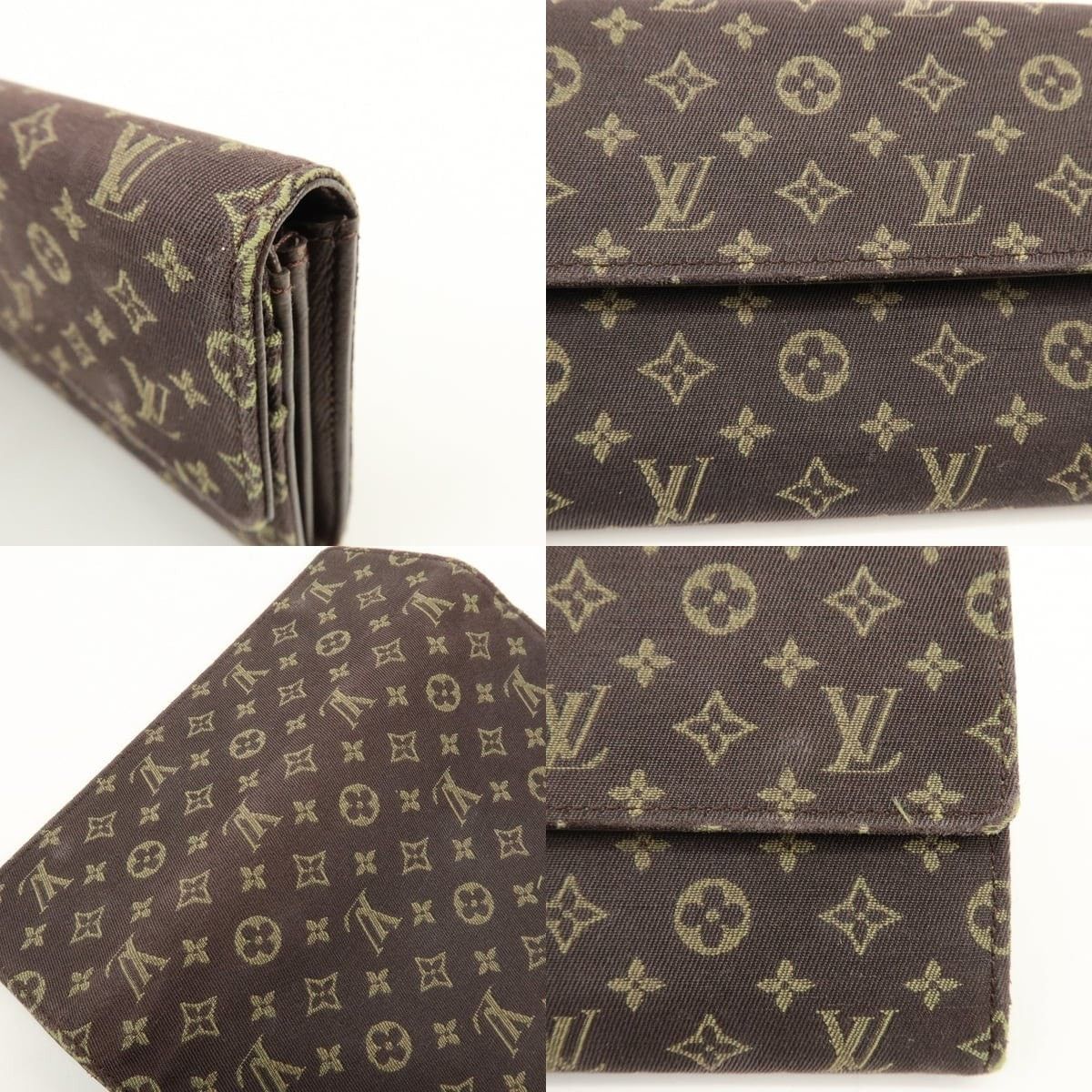 Louis Vuitton Louis Vuitton Monogram Mini Lin Canvas Long Wallet Brown Size ONE SIZE - 5 Thumbnail