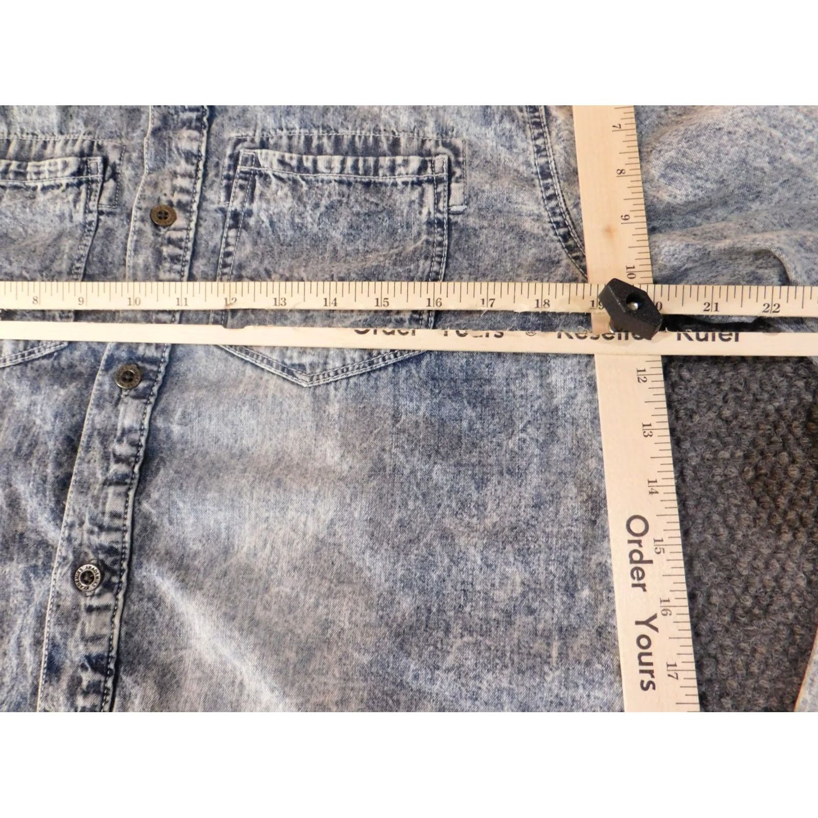 Akademiks VINTAGE Akademiks Denim Shirt Womens Large Blue Jeans Retro Button-Up Hip-Hop Vintage Size L / US 10 / IT 46 - 6 Thumbnail
