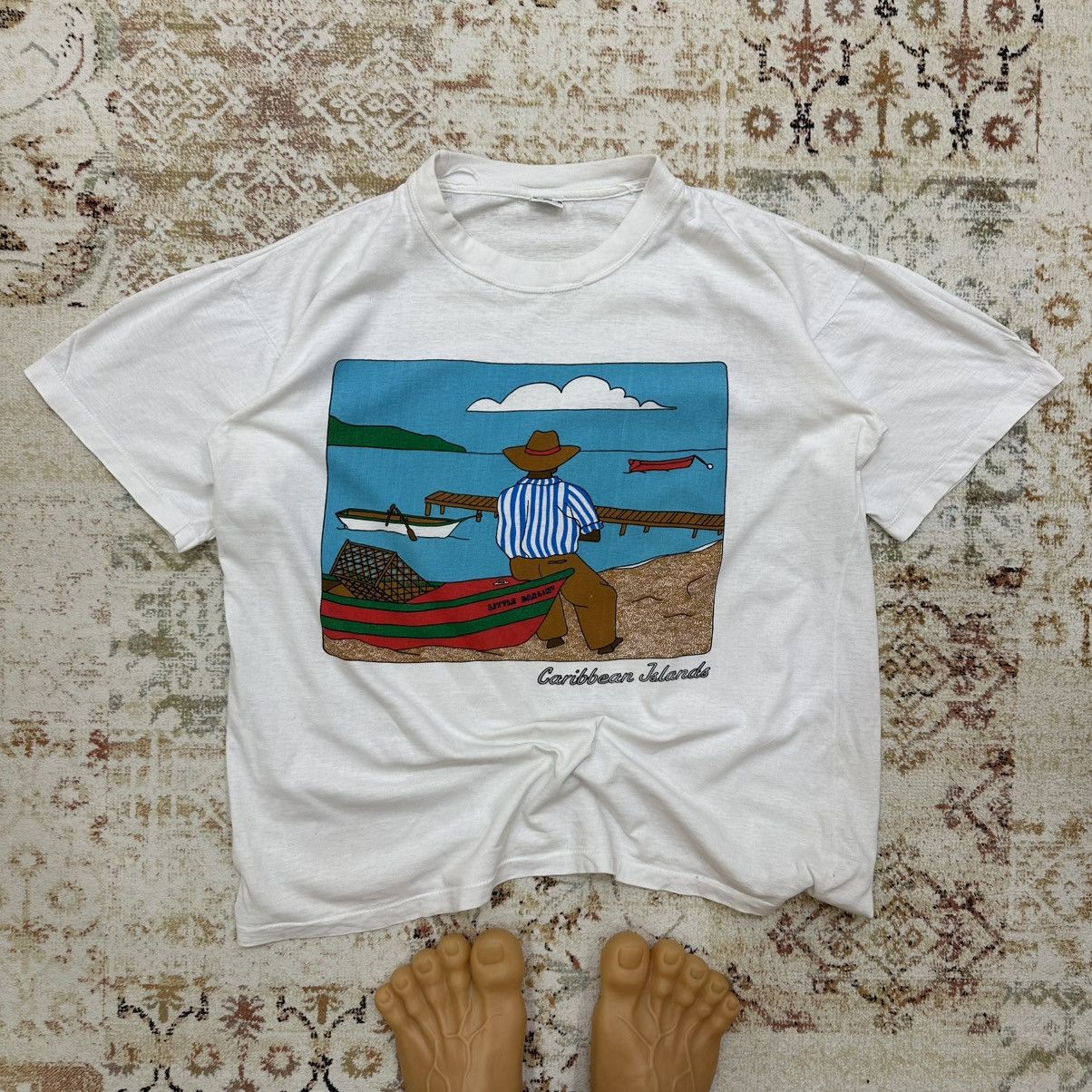 Vintage Vintage Adult Caribbean Island T-shirts 90s Single stitch Size US XL / EU 56 / 4 - 1 Thumbnail