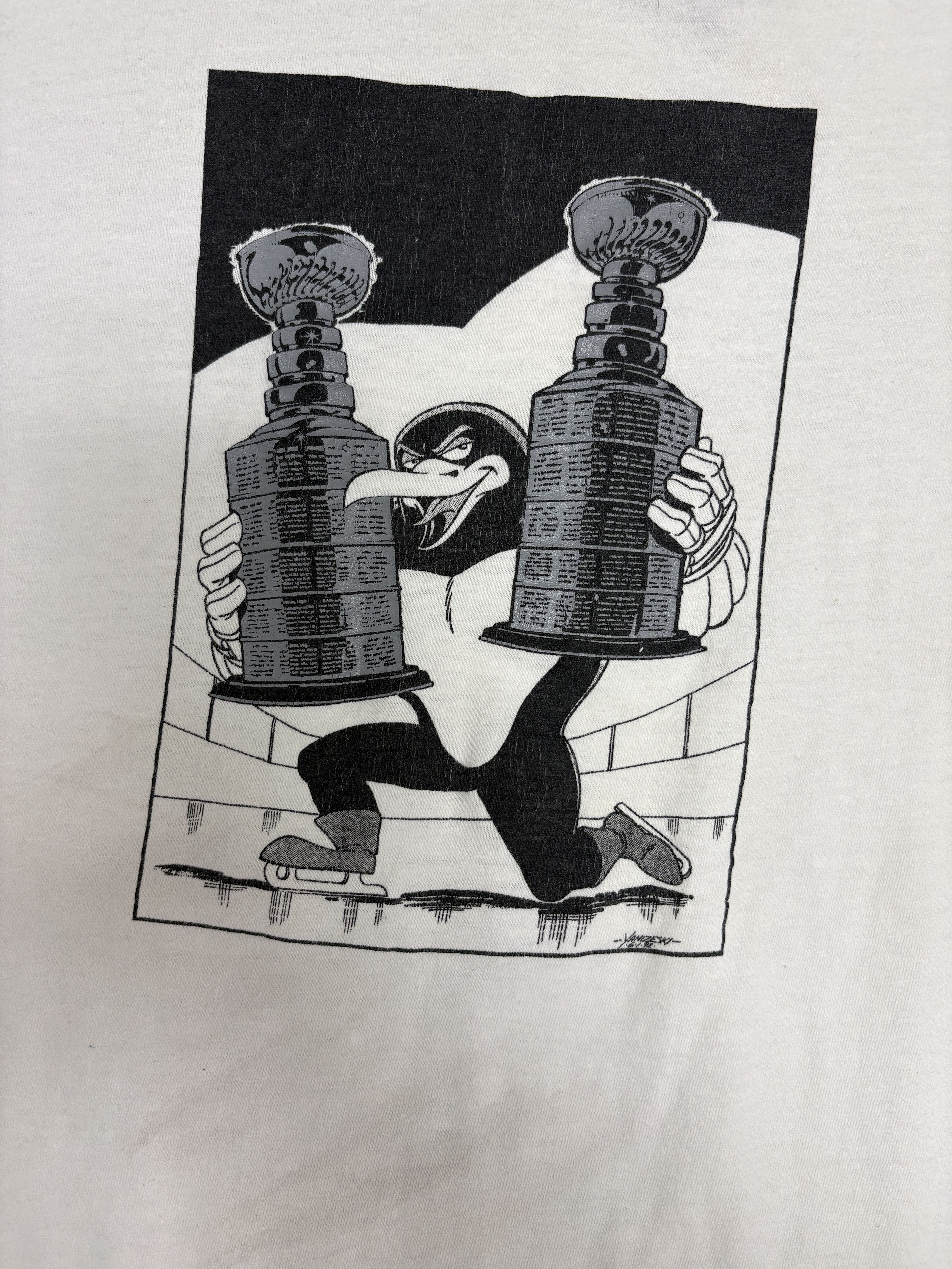 Vintage Pittsburgh Penguins Stanley Cup Champions Vintage T-Shirt Size US XL / EU 56 / 4 - 2 Thumbnail