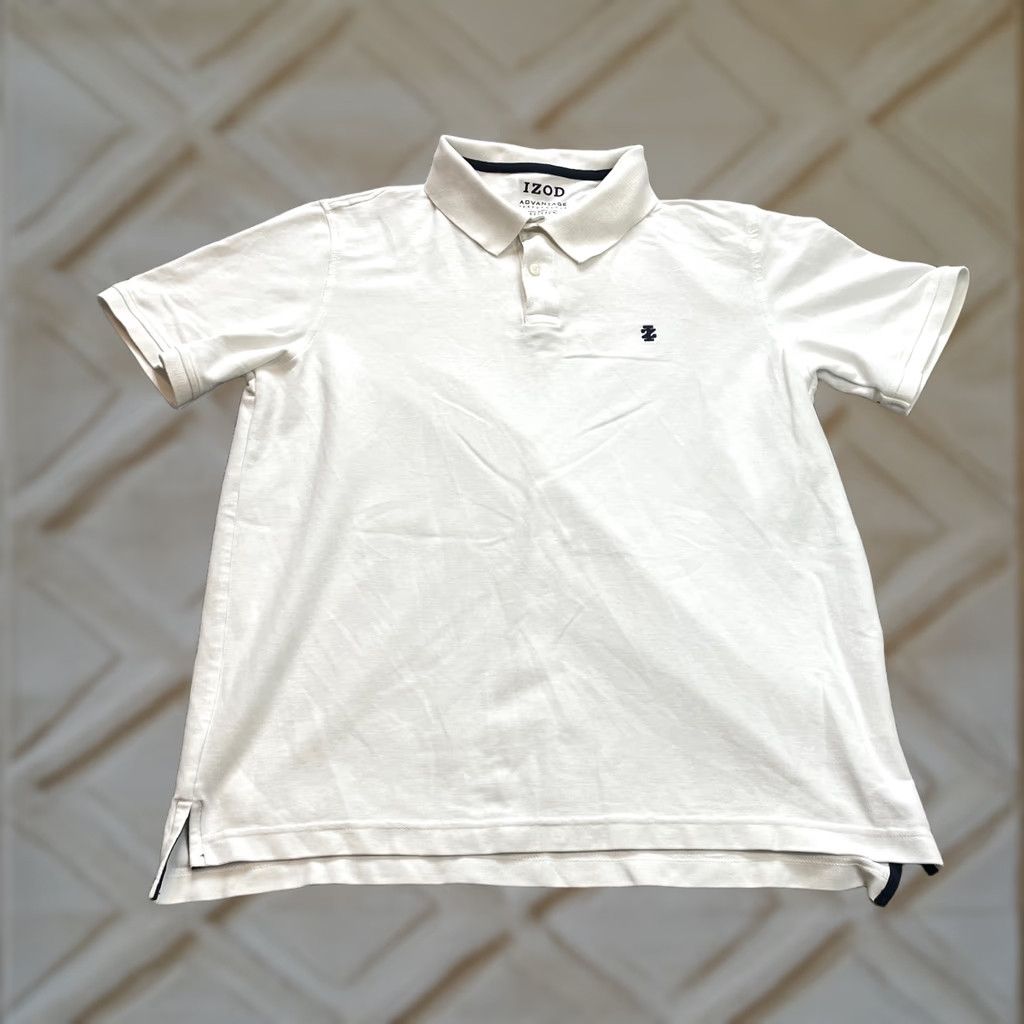 Izod IZOD Polo Shirt Mens L White Advantage Performance Logo Top Size US L / EU 52-54 / 3 - 1 Thumbnail