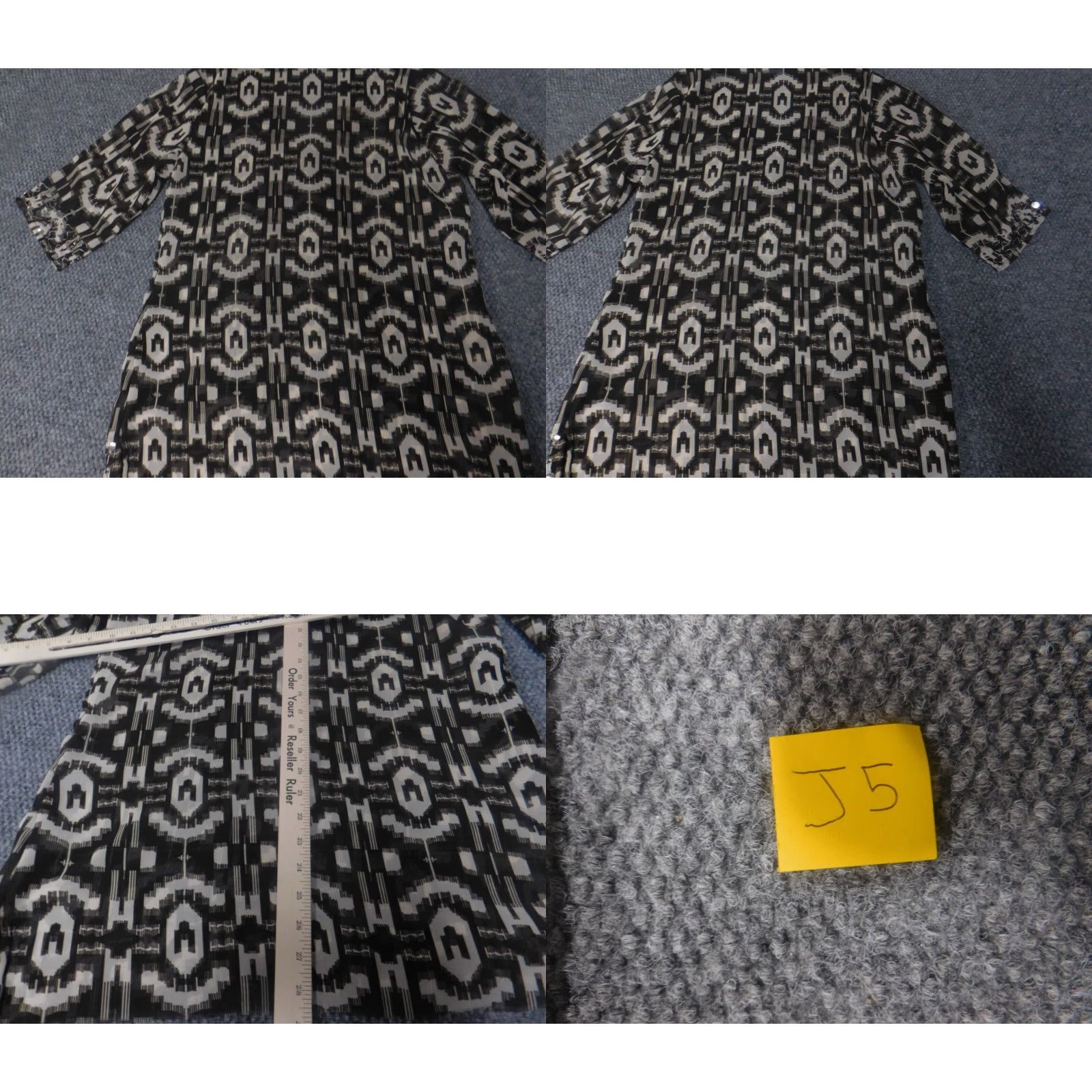 Vintage Mix Nouveau Blouse Womens M Brown Polyester Rayon Crew Neck Long Sleeve Casual Pullover Floral Butterfly Basic Stretch Casual Shirt Size M / US 6-8 / IT 42-44 - 8 Thumbnail