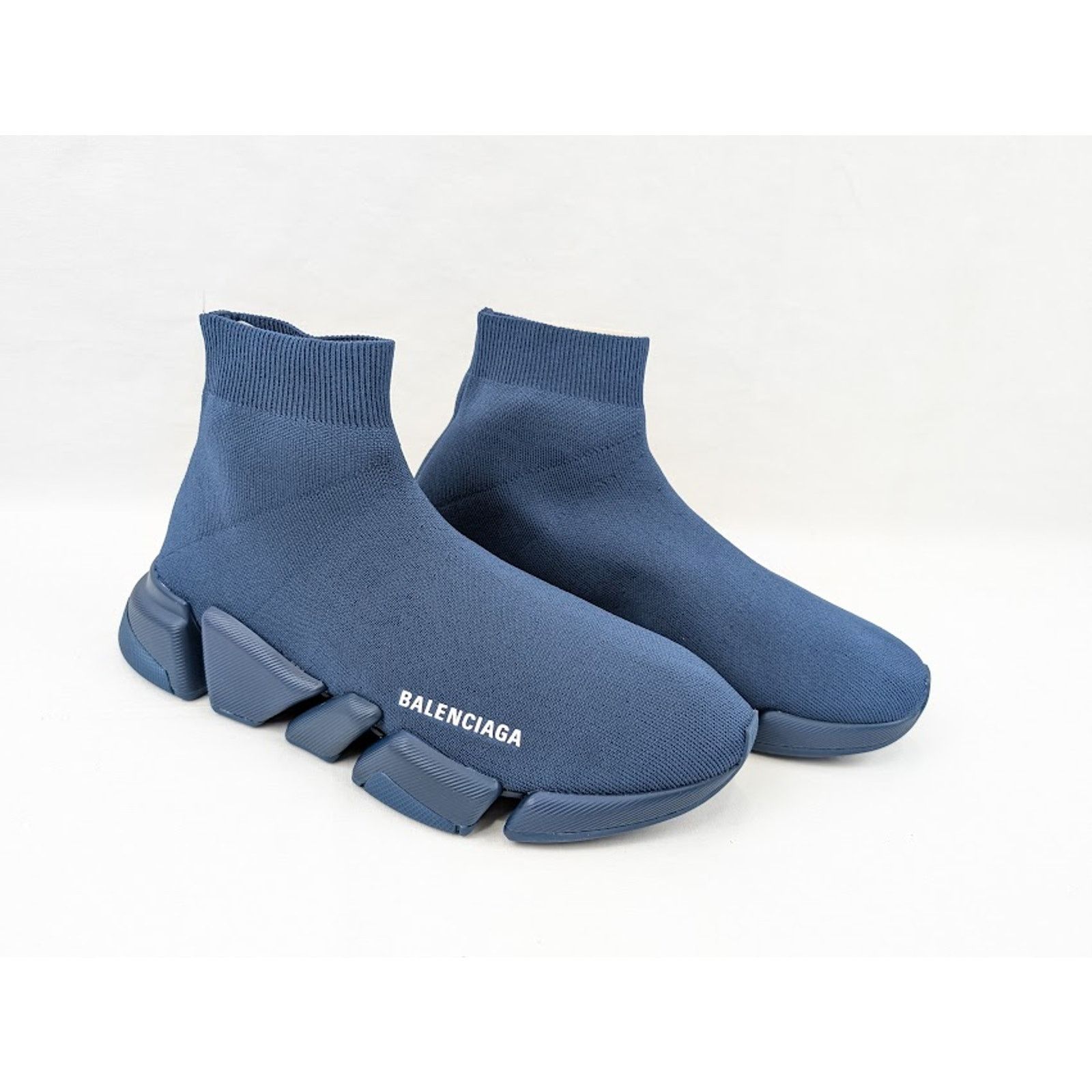 Balenciaga o1rshd1 Speed 2.0 Graffiti Sneakers in Navy Size US 11 / EU 44 - 11 Thumbnail