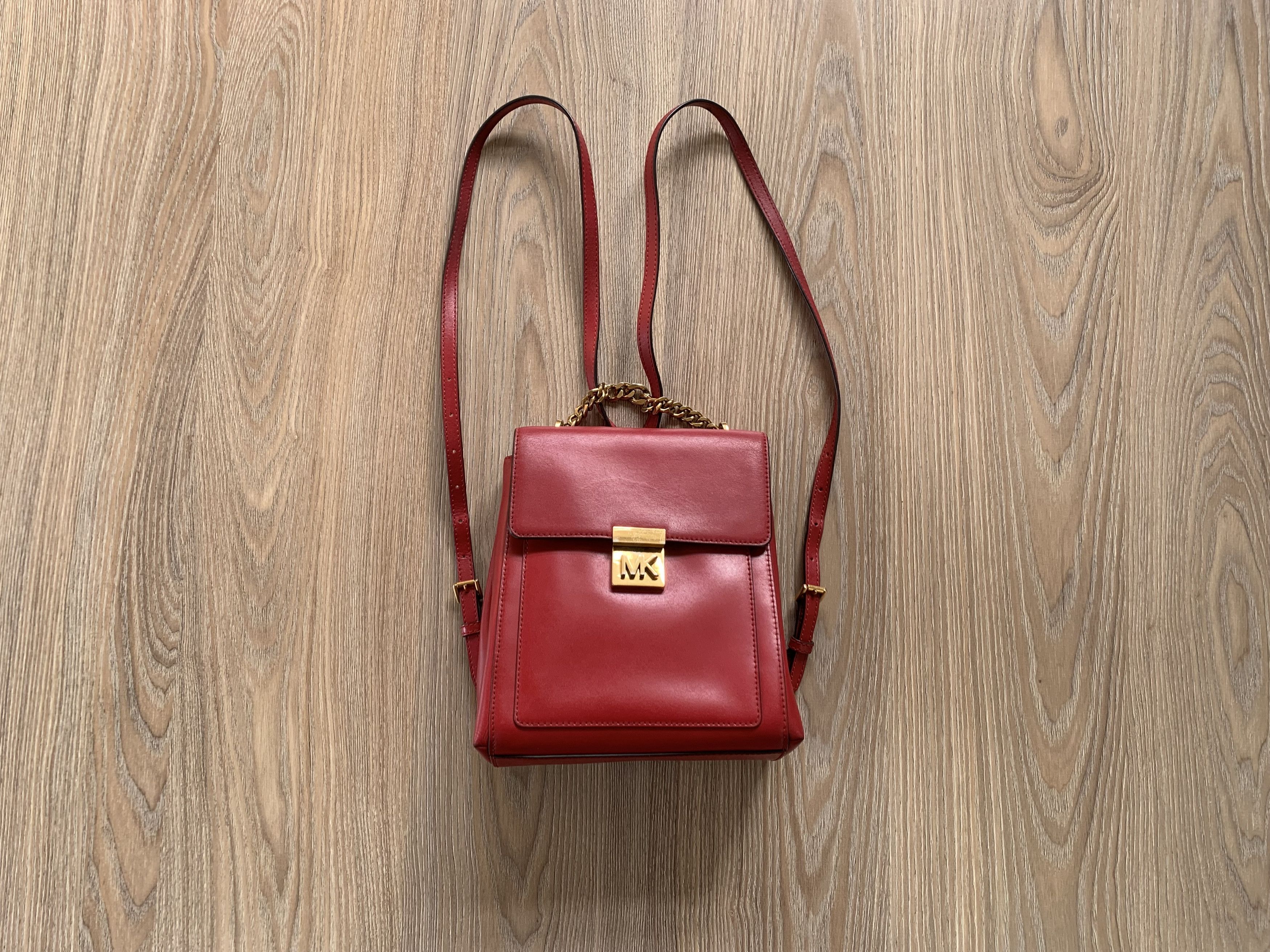 Michael Kors Michael Kors Red Leather Mindy Backpack Size ONE SIZE - 2 Thumbnail
