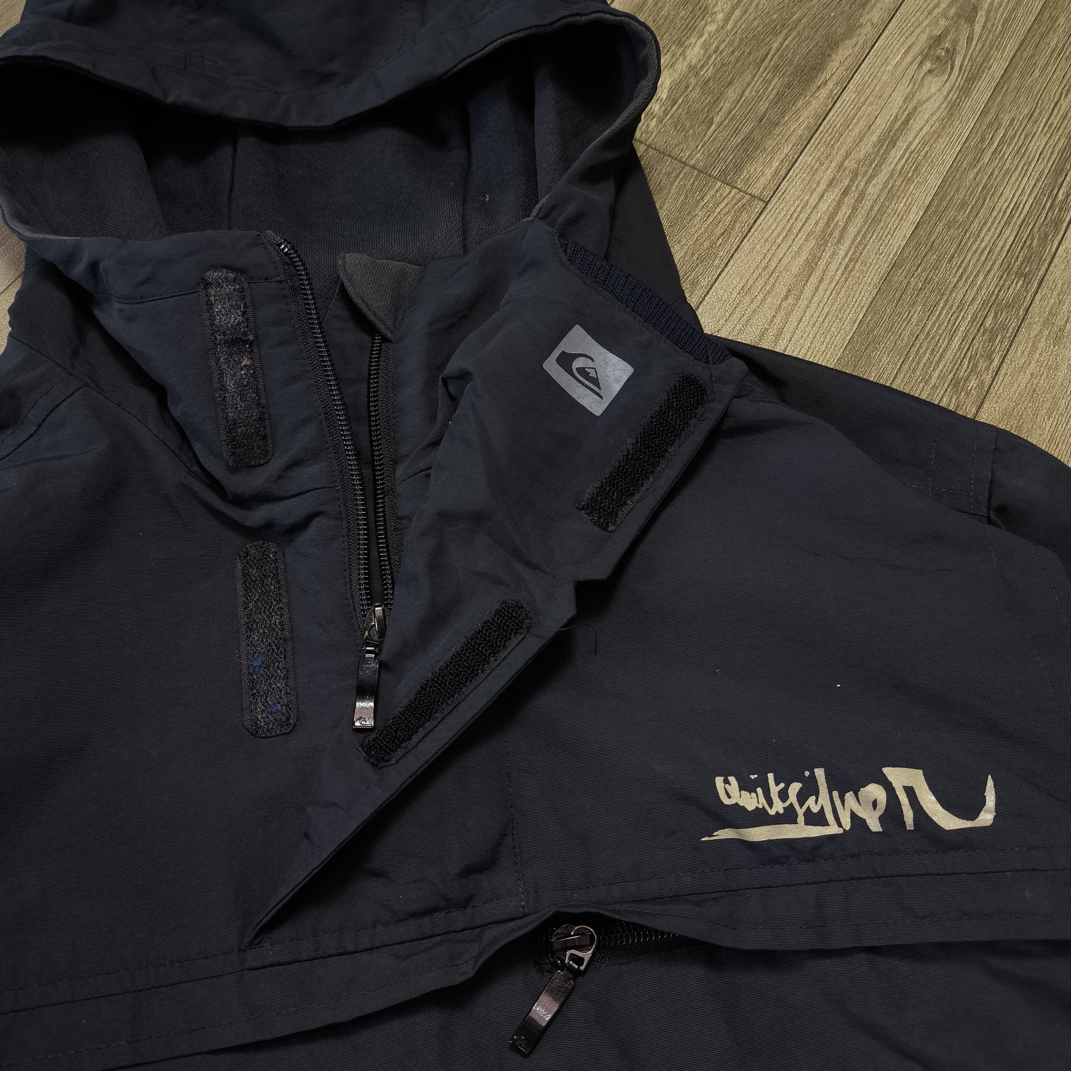 Quiksilver Quiksilver Black Half-Zip Anorak Jacket Size US L / EU 52-54 / 3 - 7 Thumbnail