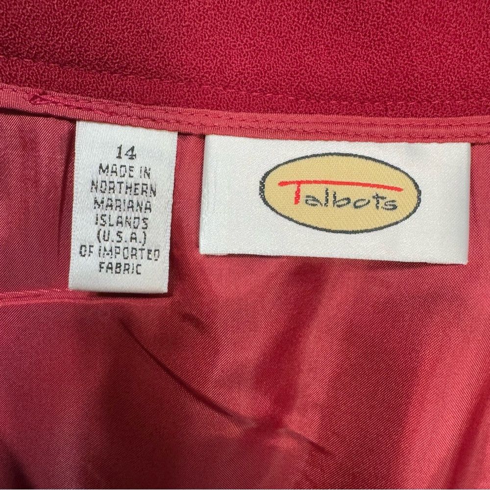 Talbots Talbots Wool Red Long Pencil Skirt Size 14 Size 36" / US 14 / IT 50 - 3 Thumbnail