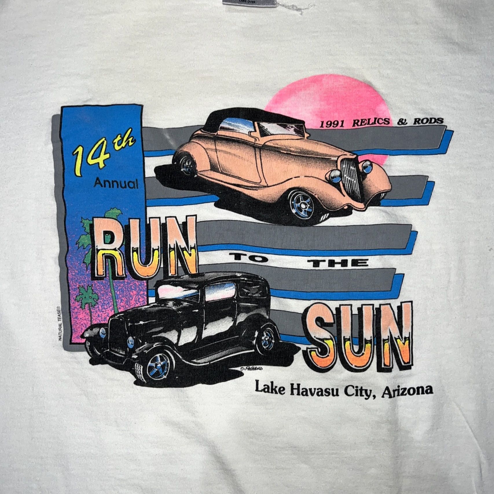 Vintage **VINTAGE SINGLE STITCH WHITE T-SHIRT MEN'S SIZE L** User: Vintage Single Stitch 14th Annual Run to the Sun White T-Shirt Men's Size L Size US L / EU 52-54 / 3 - 3 Thumbnail
