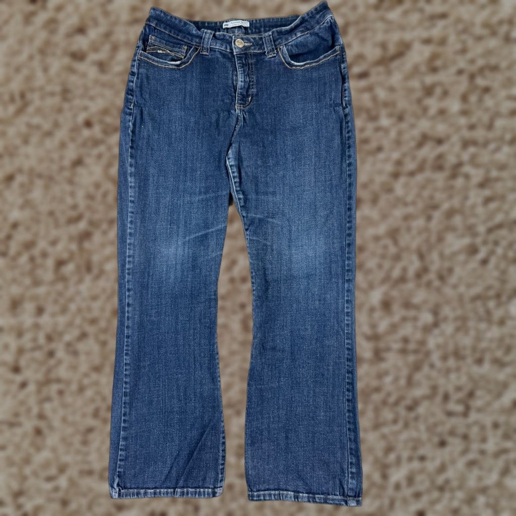 Lee Lee Women's Bootcut Jeans 30x29 Blue Denim Mid Rise Cotton Slim Fit American Style Size 30" / US 8 / IT 44 - 1 Thumbnail