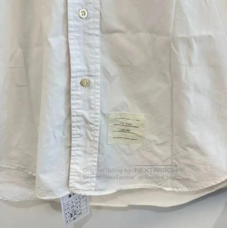 Thom Browne Thom Browne White Cotton Long Sleeve Shirt . Size US L / EU 52-54 / 3 - 4 Thumbnail