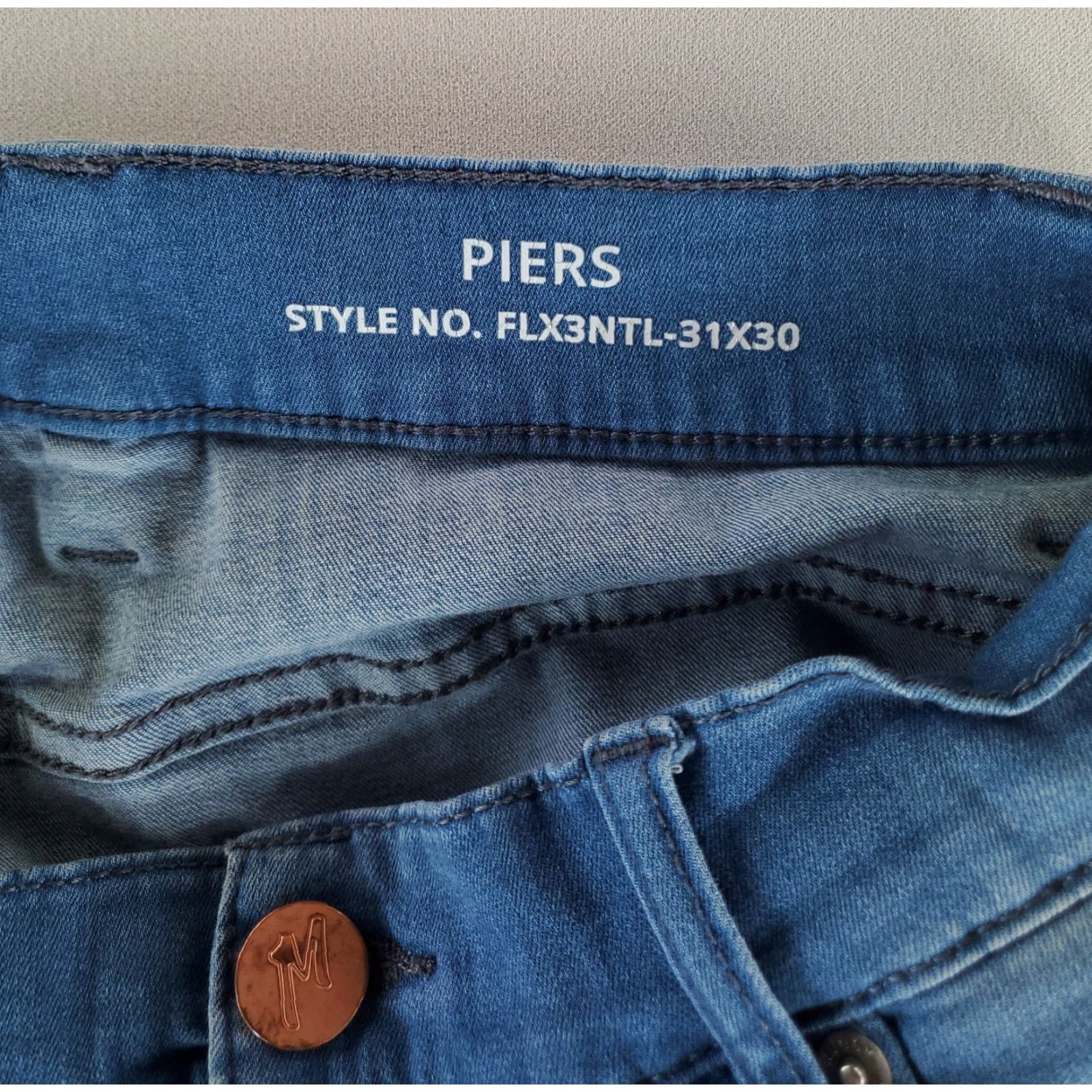 Vintage Mugsy Piers Blue Jeans Stretch Light Blue Mens 32 Inseam 30 Straight Blue 32x30 Adult Mens Size US 32 / EU 48 - 6 Thumbnail