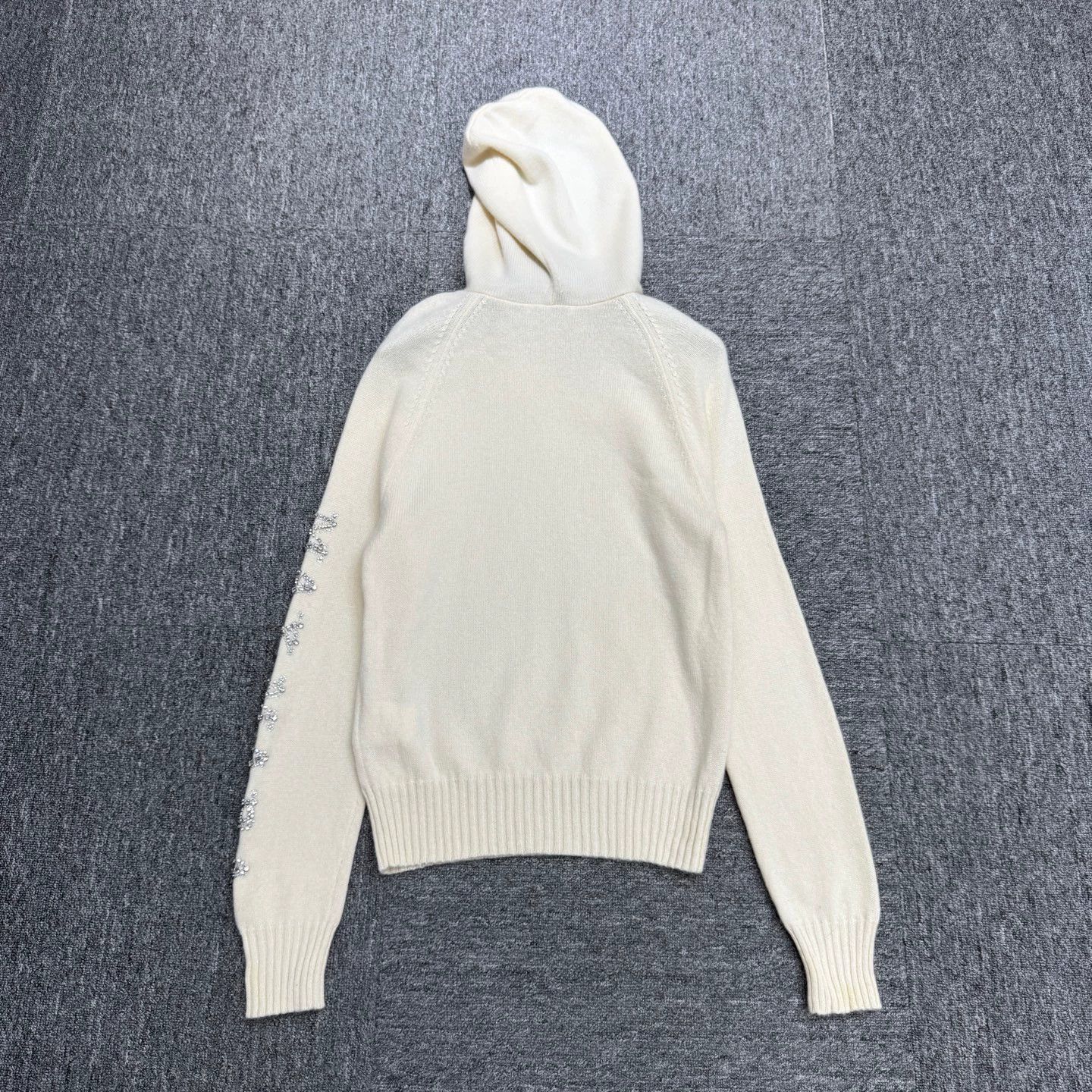 Max Mara MAXMARA Women's Crystal Letter Wool Hoodie Size S / US 4 / IT 40 - 6 Thumbnail