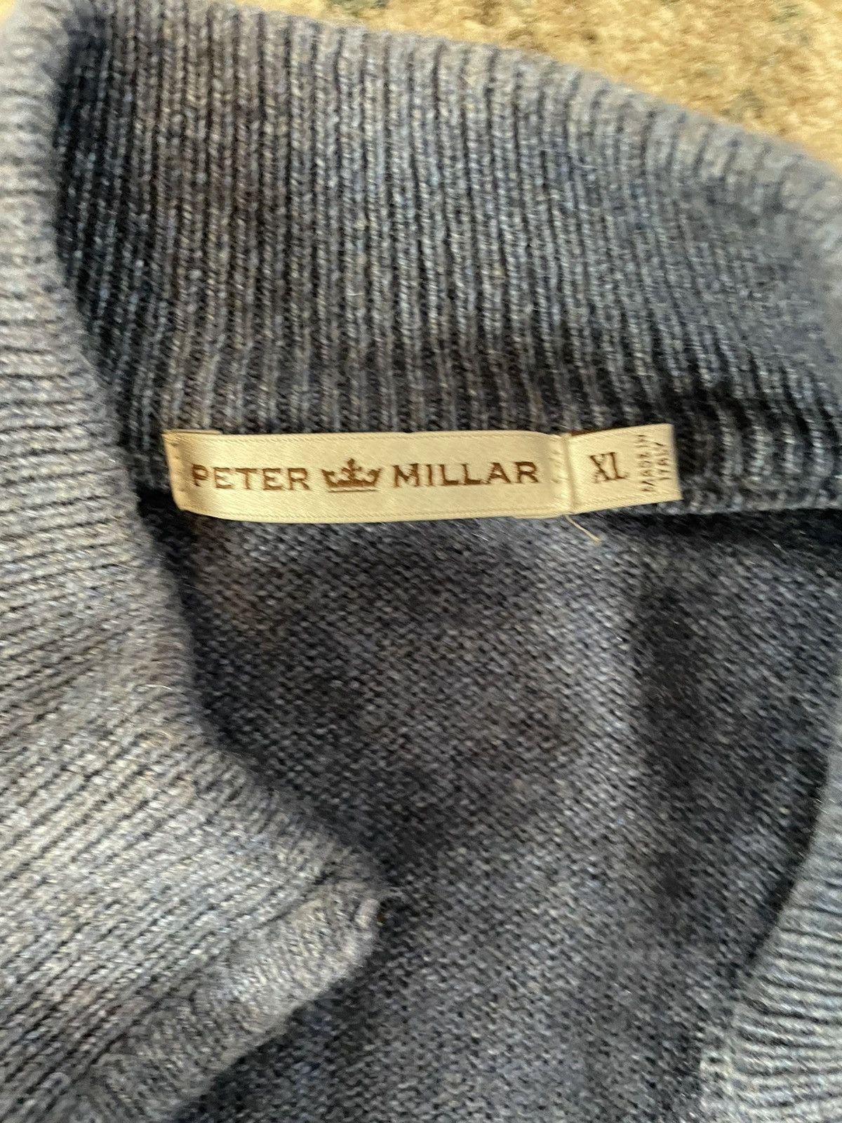 Peter Millar Italian Made Cashmere Blend 1/4 Zip Jumper Size US XL / EU 56 / 4 - 3 Thumbnail
