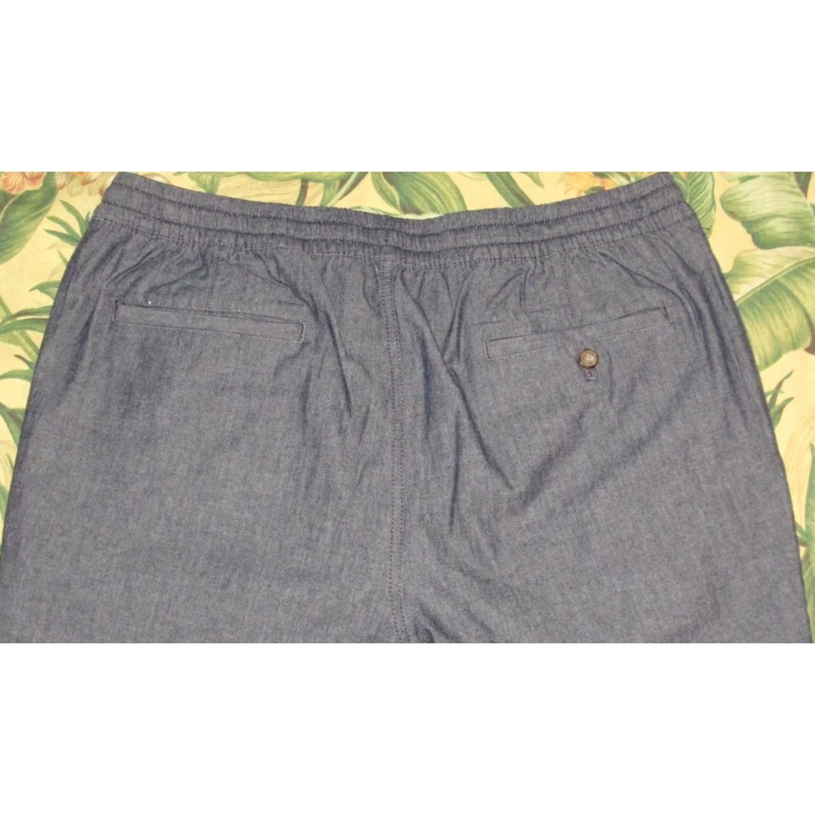 Vintage J CREW Dock Pants Shirt Mens 34x32 Chambray Cotton Blue Inseam 32 Chino Regular Size US 34 / EU 50 - 4 Thumbnail