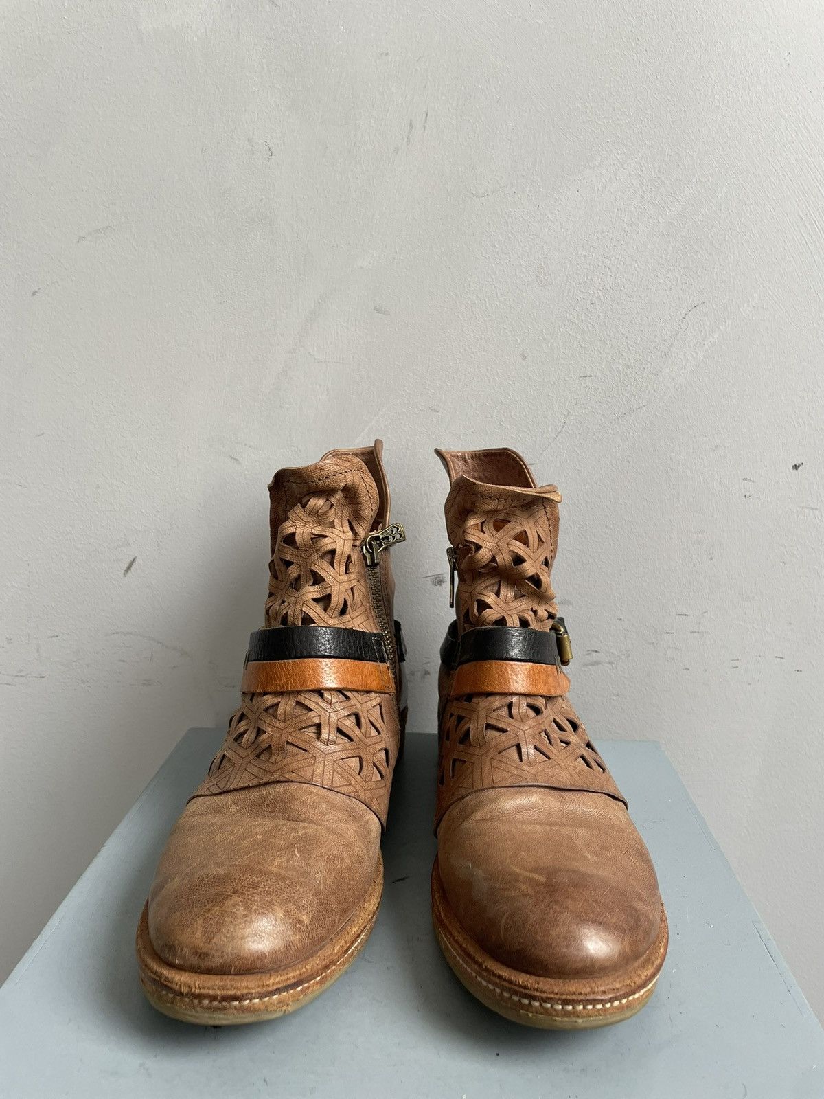 A.S.98 Rare tornado A.S. 98 GUIDI style boots zipper Size US 9.5 / IT 39.5 - 4 Thumbnail