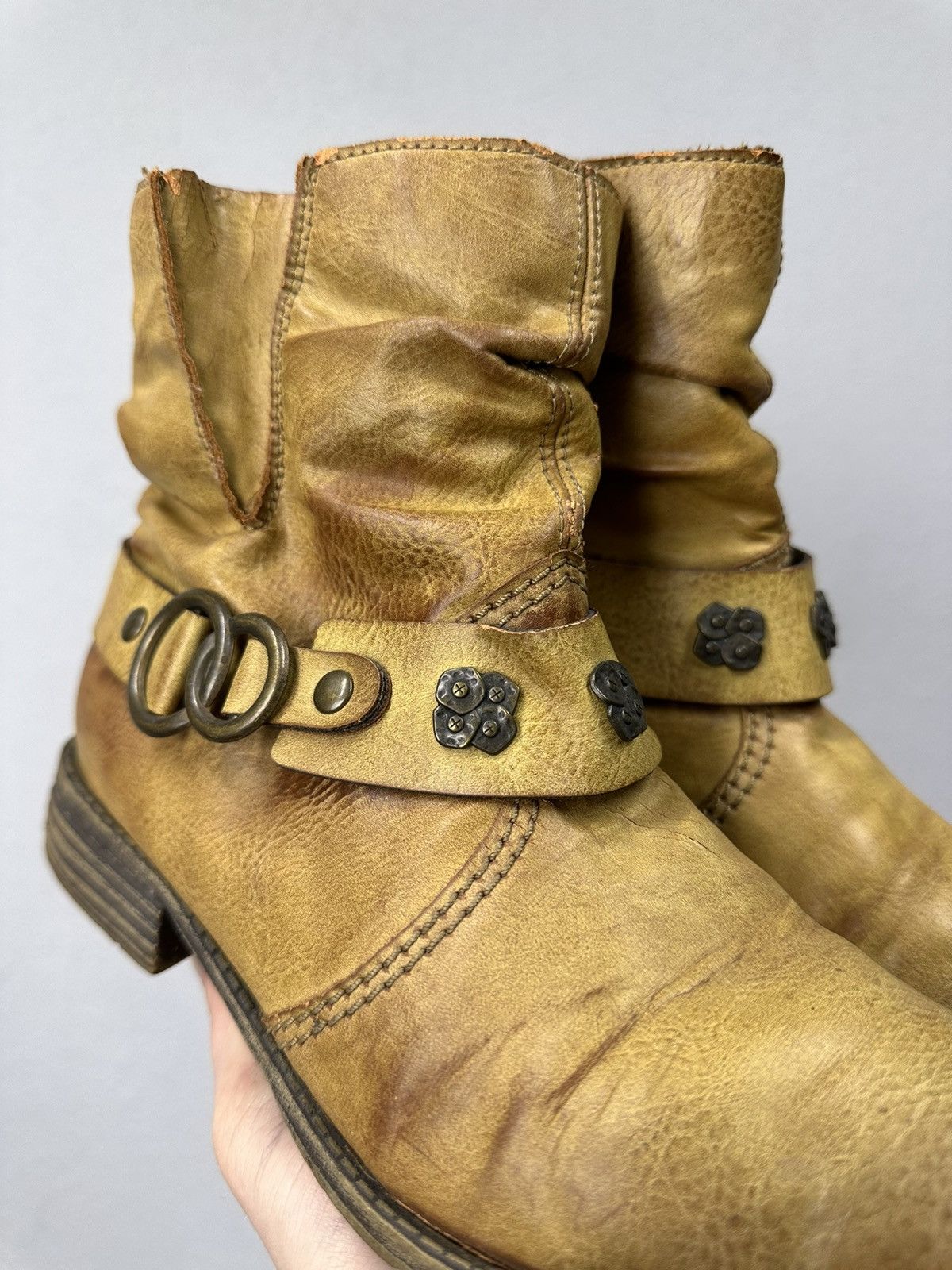 A.S.98 Vintage Leather Boots AS 98 Style Kapital Vibe Rick Owens Size US 8 / IT 38 - 2 Thumbnail