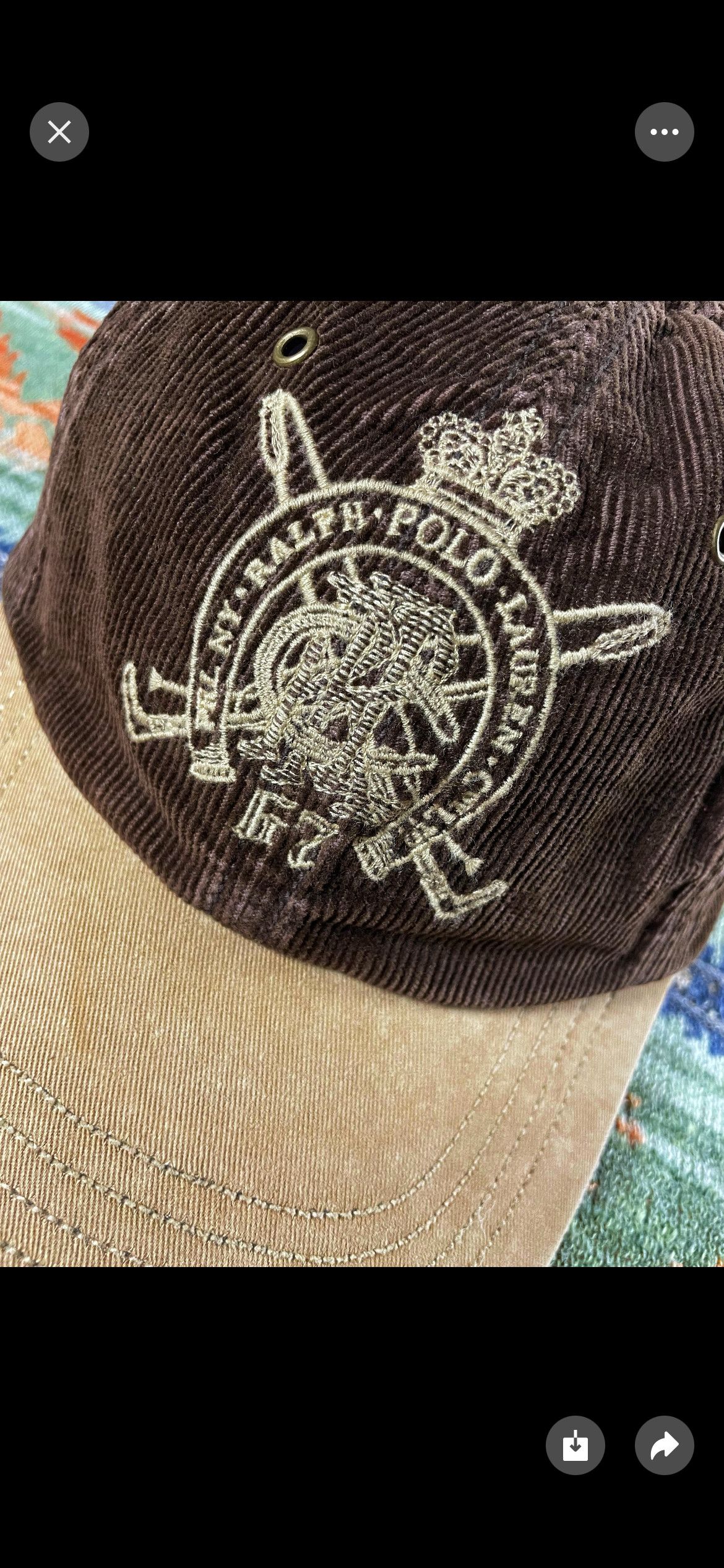 Polo Ralph Lauren Polo Ralph Lauren Corduroy Rare baseball cap baseball hat Size ONE SIZE - 2 Thumbnail