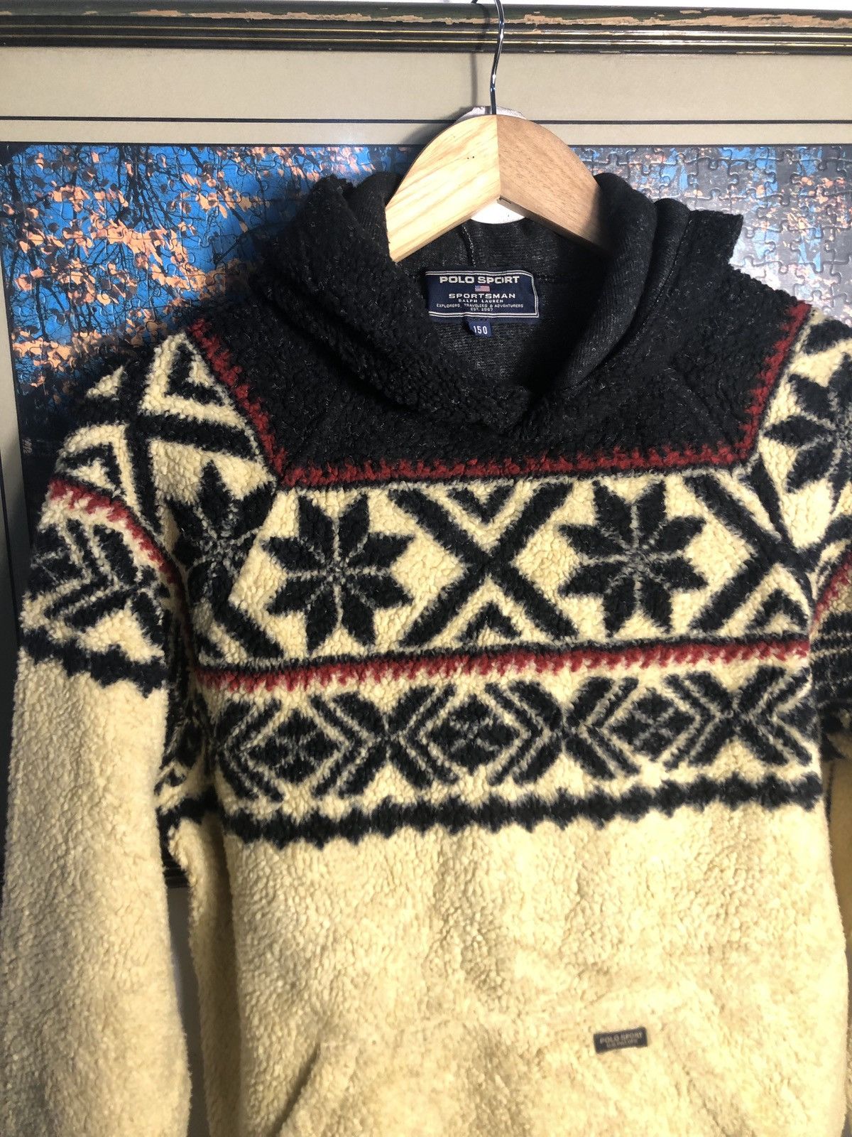 Polo Ralph Lauren × Vintage Vintage Polo Ralph Lauren SPORT Fleece Hoddie Size US M / EU 48-50 / 2 - 4 Thumbnail