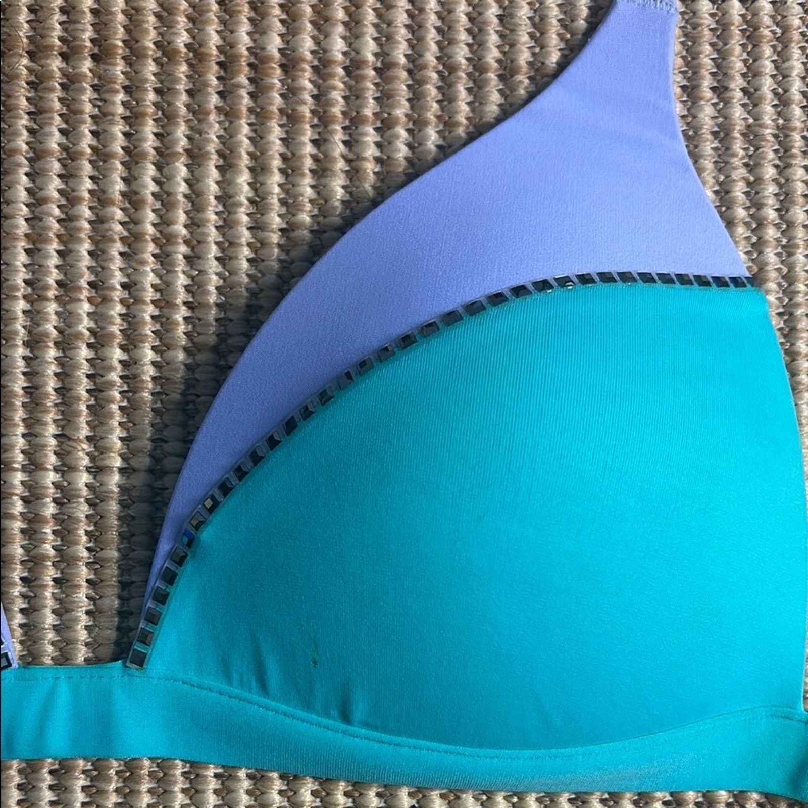Other NWT I.D. SARRIERI Blue and Purple Bikini Set Swimwear Size S Size ONE SIZE - 10 Thumbnail