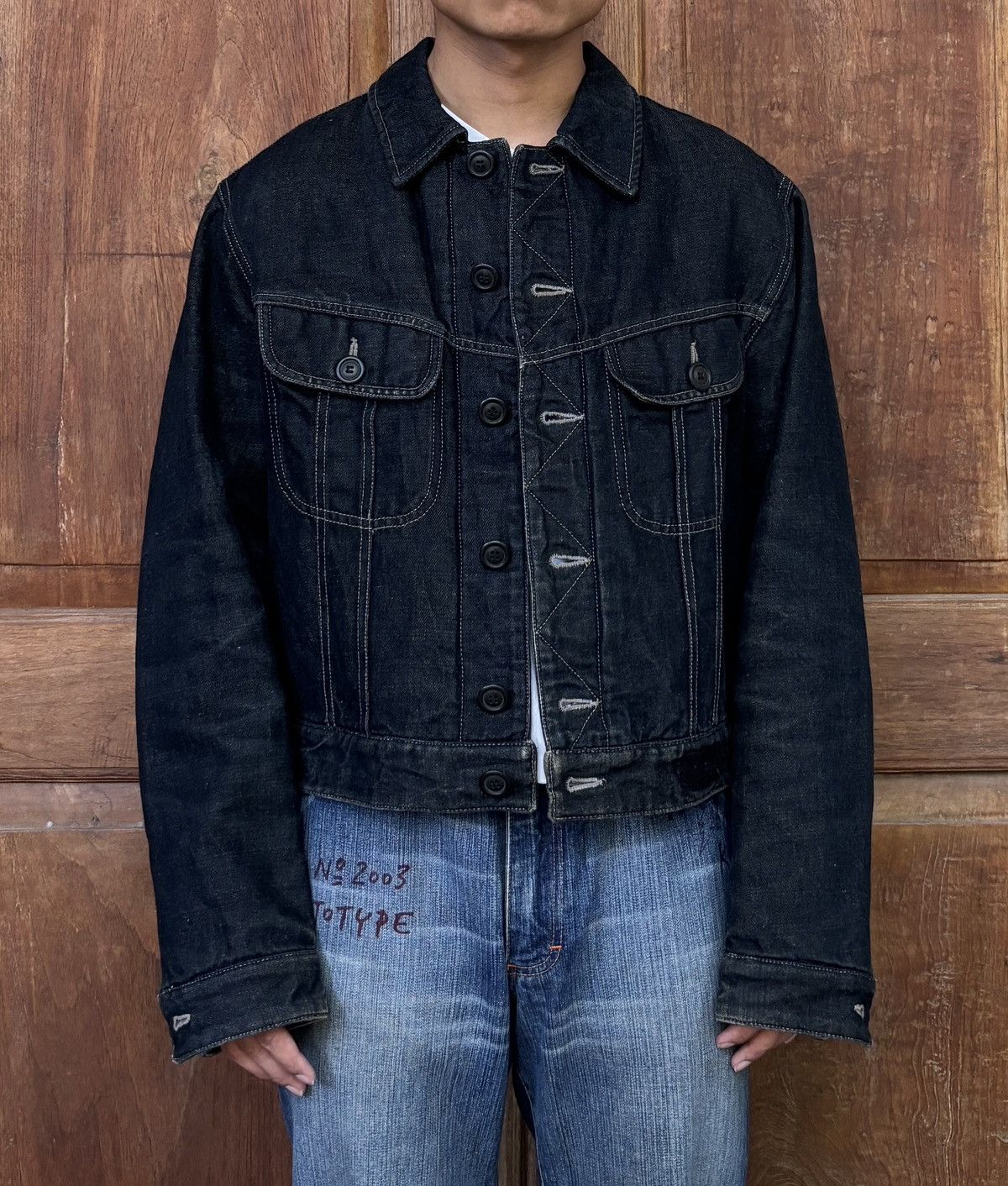 Armani FREE TAX! Denim Padded Trucker Jacket Size US S / EU 44-46 / 1 - 1 Thumbnail