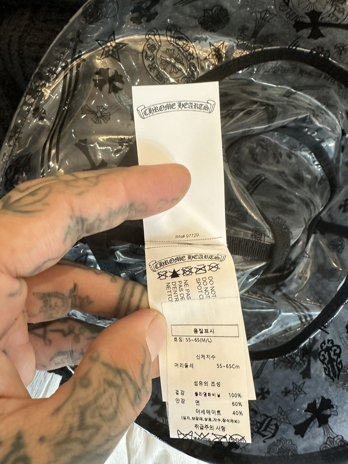 Chrome Hearts RARE! CHROME HEARTS CLEAR SEE THROUGH BUCKET HAT Size ONE SIZE - 8 Thumbnail