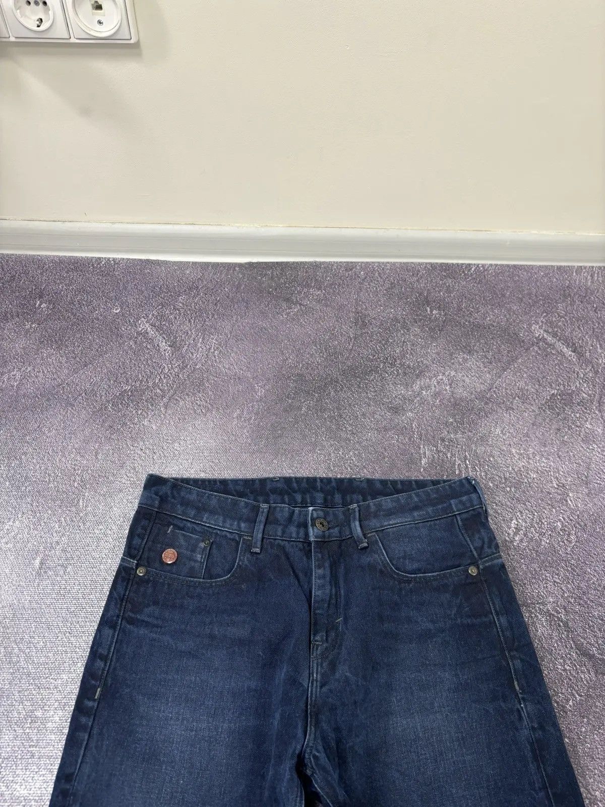 G-Star × Japanese Brand × Vintage Vintage G-Star Raw Y2K Navy Japanese Cropped Tapered Jeans Size US 27 - 8 Thumbnail