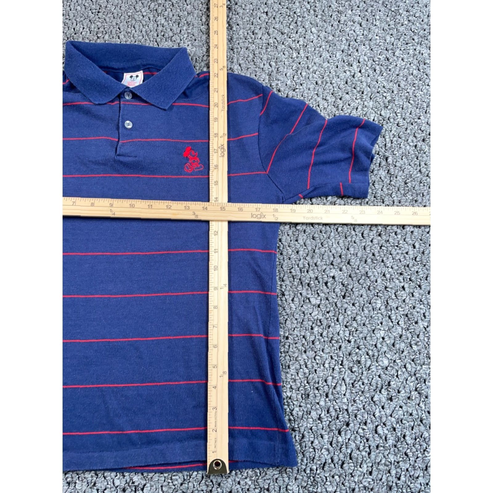 Disney VINTAGE Disney Polo Shirt Shirt Men S Blue Striped Mickey Mouse Embroidered 90s Preppy Retro Casual Short Sleeve Cotton Polyester Blend USA Made Size US S / EU 44-46 / 1 - 5 Thumbnail