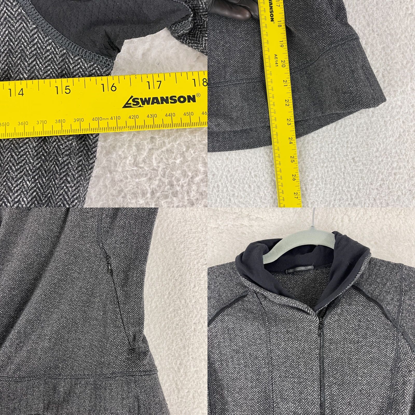 Lululemon Lululemon Think Fast Shirt Womens Size 4 Gray Herringbone Long Sleeve Pullover Size S / US 4 / IT 40 - 8 Thumbnail