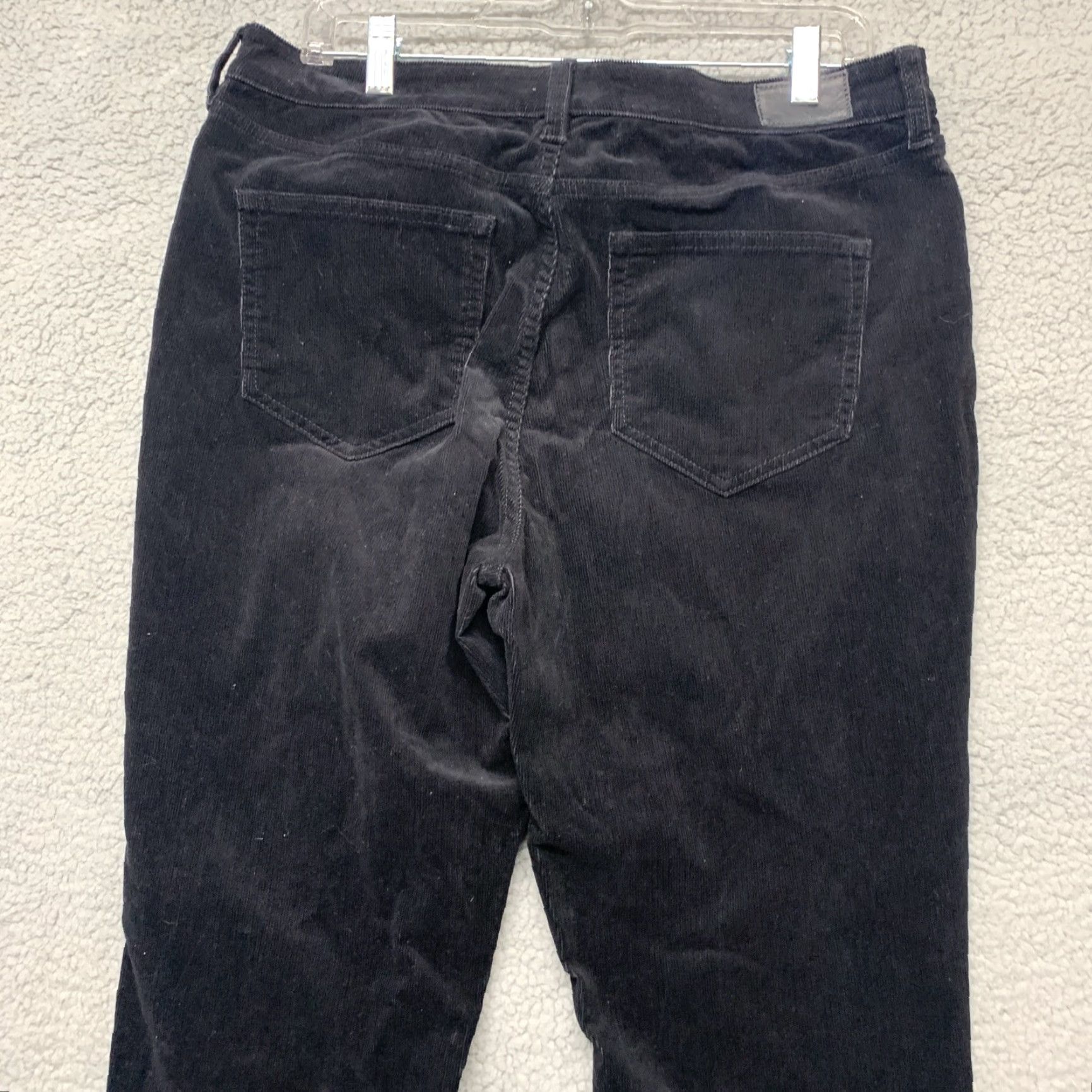Lands' End Lands' End Womens Black Corduroy Pants 14 Mid Rise Straight 35 x 32 | Black, Corduroy, Pants, Lands' End, Classic, Regular, Women Size 36" / US 14 / IT 50 - 7 Thumbnail