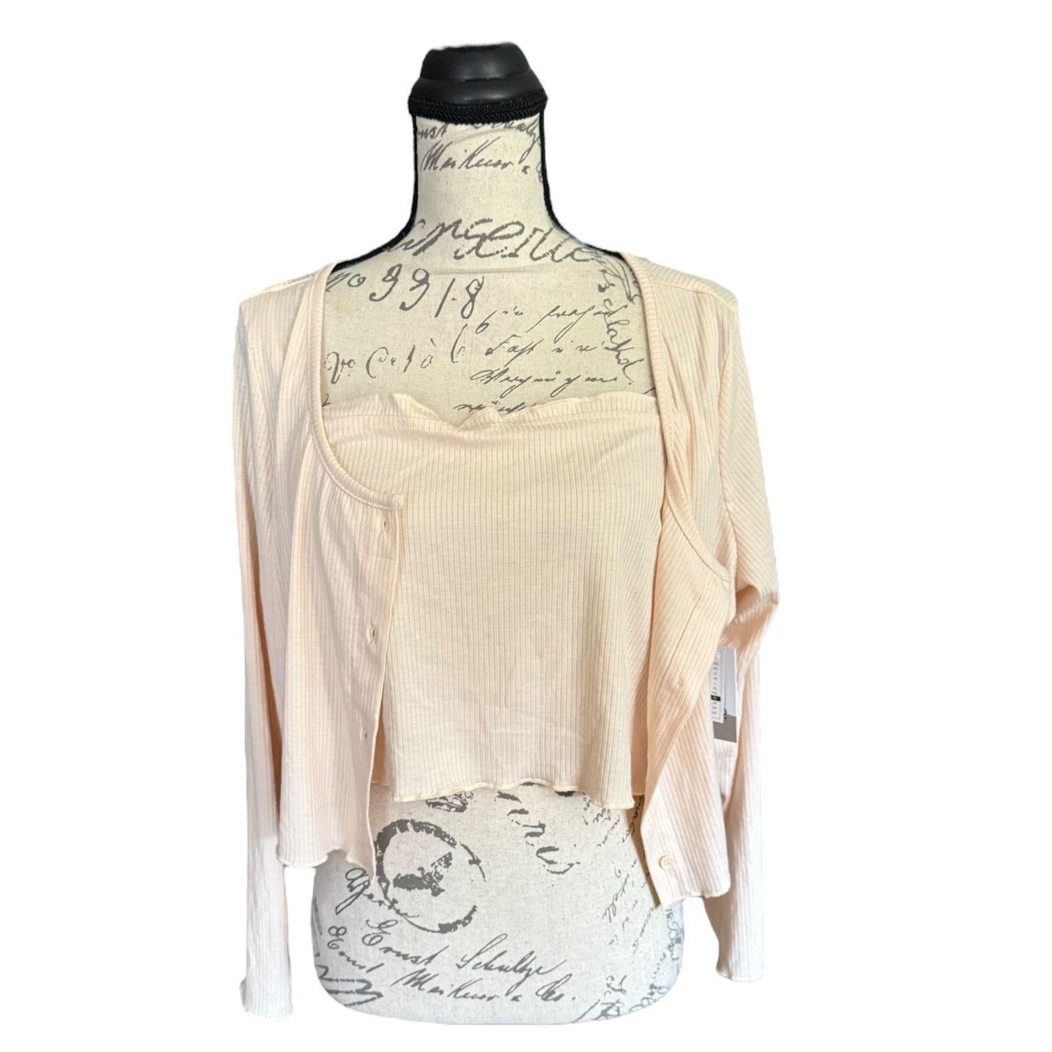 BP. BP. Plus Size Cardigan & Cami Set Size 1X Size XL / US 12-14 / IT 48-50 - 1 Thumbnail
