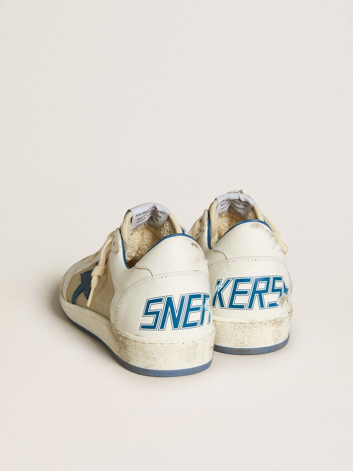 Golden Goose o1w1db10725 Ball Star Low-Top Sneakers in White/Blue Size US 12 / EU 45 - 4 Thumbnail